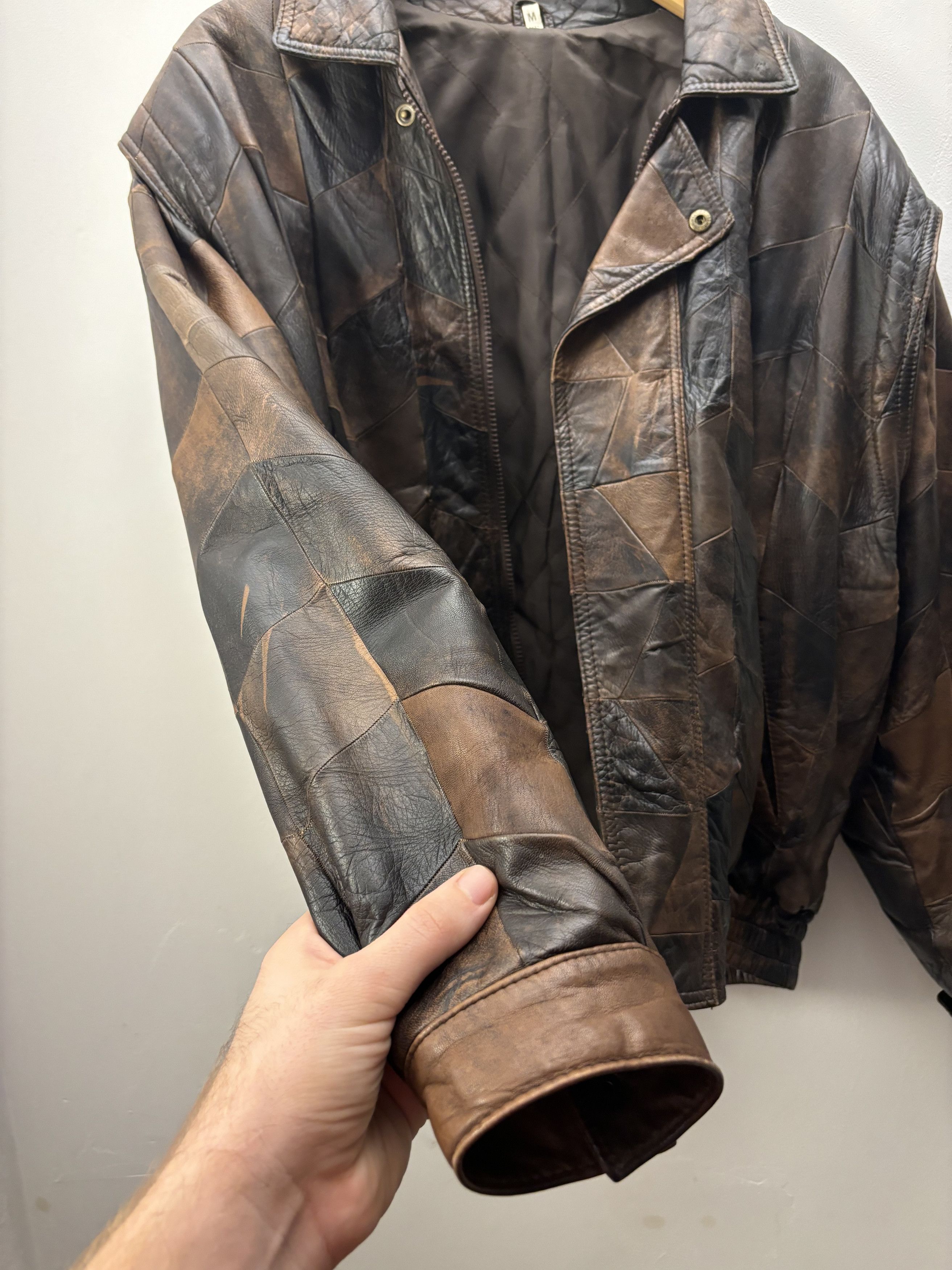 Vintage Vintage Patchwork Leather Jacket Size US M / EU 48-50 / 2 - 7 Thumbnail