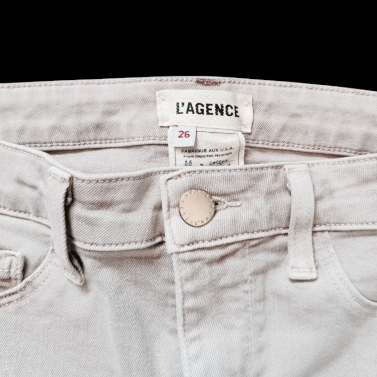 L'AGENCE L'Agence Beige Jeans | Size 26 Size 26" / US 2 / IT 38 - 5 Thumbnail