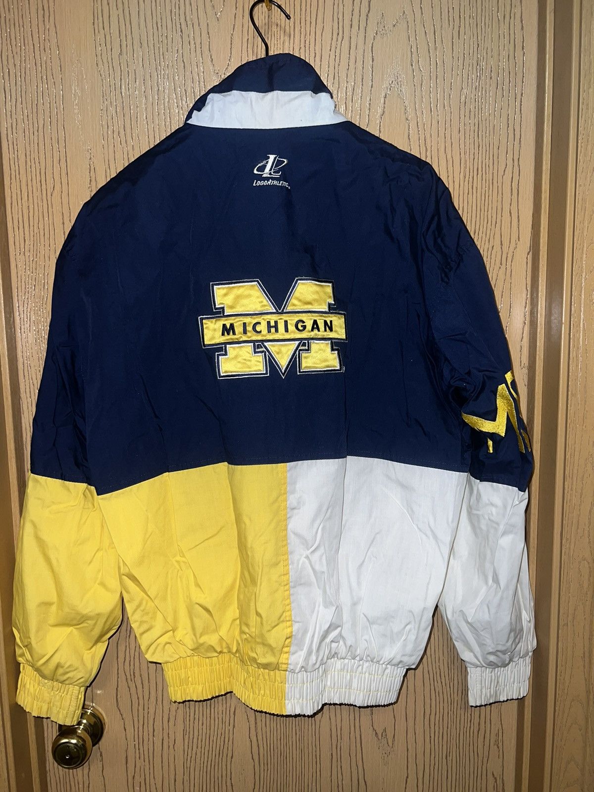 Logo Athletic × Vintage Vintage Michigan Logo Athletic Jacket Size Large Size US L / EU 52-54 / 3 - 3 Thumbnail