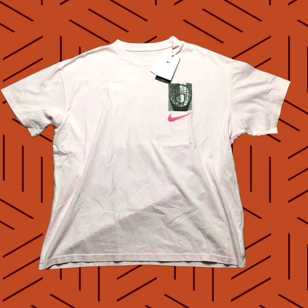 Nike Nike Shirt Mens XL Pink Basketball Hoop Grid Graphic Loose Fit Tee Swoosh Size US XL / EU 56 / 4 - 1 Thumbnail