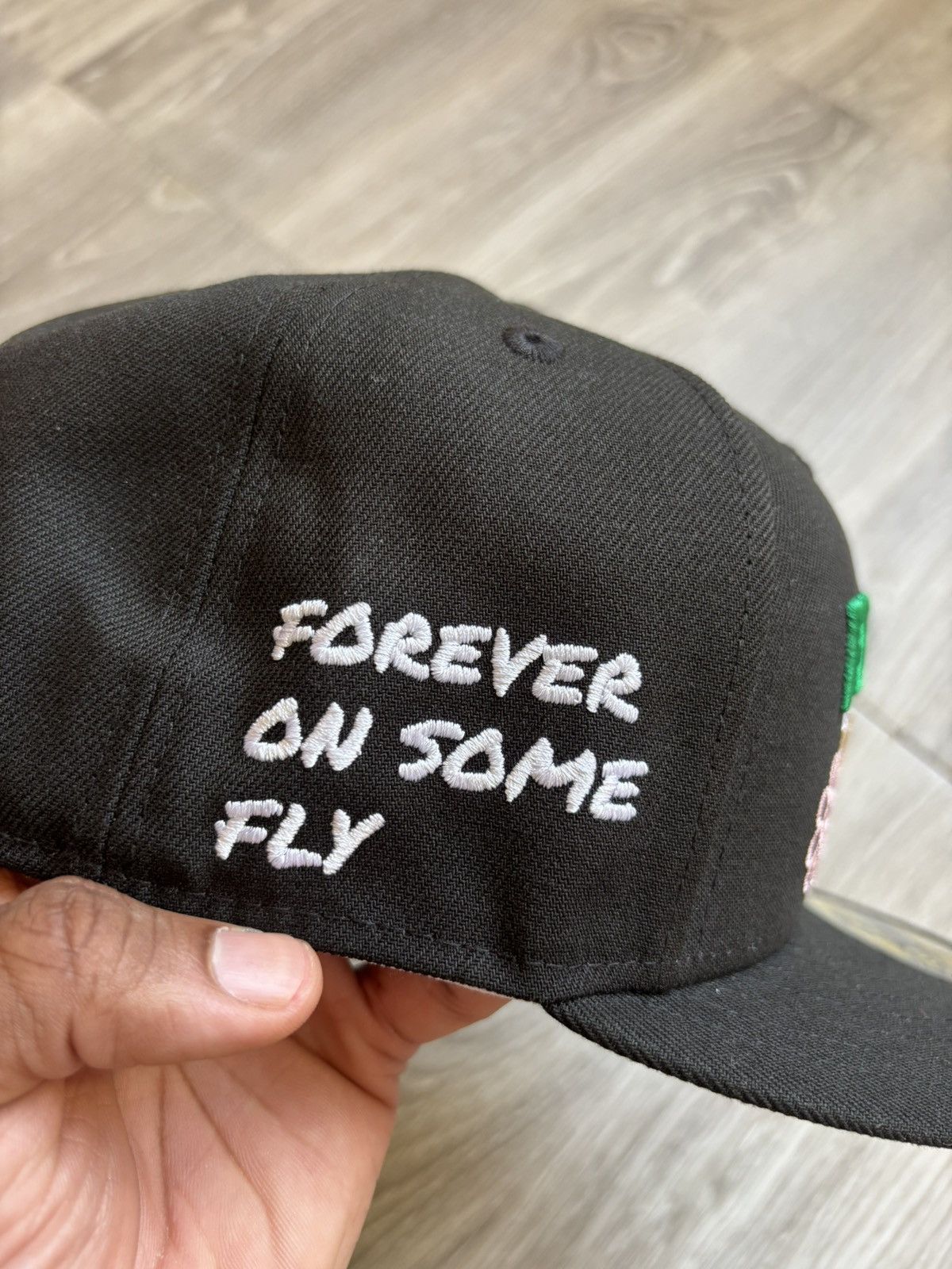 New Era Jae Tip Black New Era Fitted Hat Uptown Grows Flowers Size ONE SIZE - 6 Thumbnail