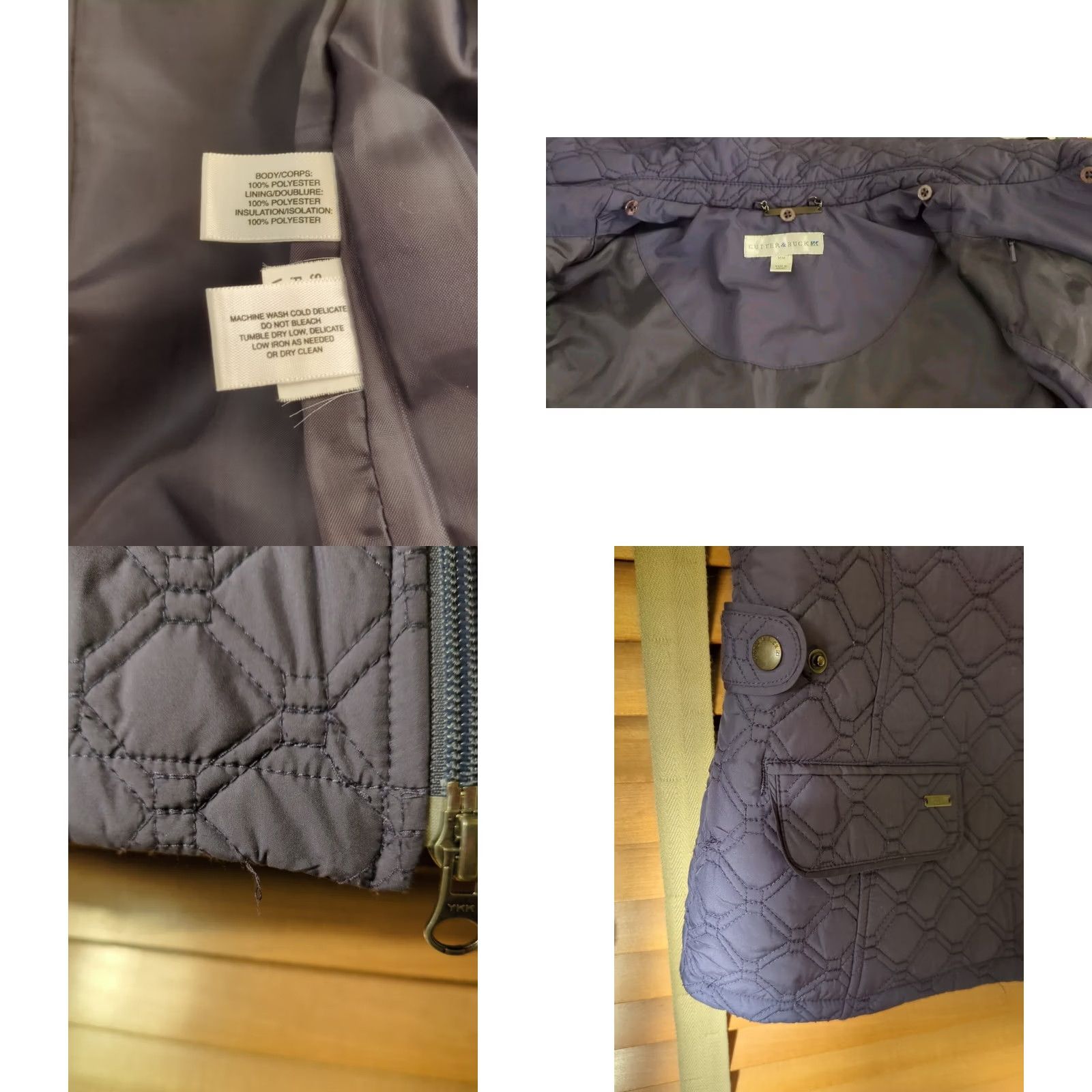 Cutter & Buck Cutter & Buck Womens Medium Zip Quilted Vest Purple Size M / US 6-8 / IT 42-44 - 8 Thumbnail