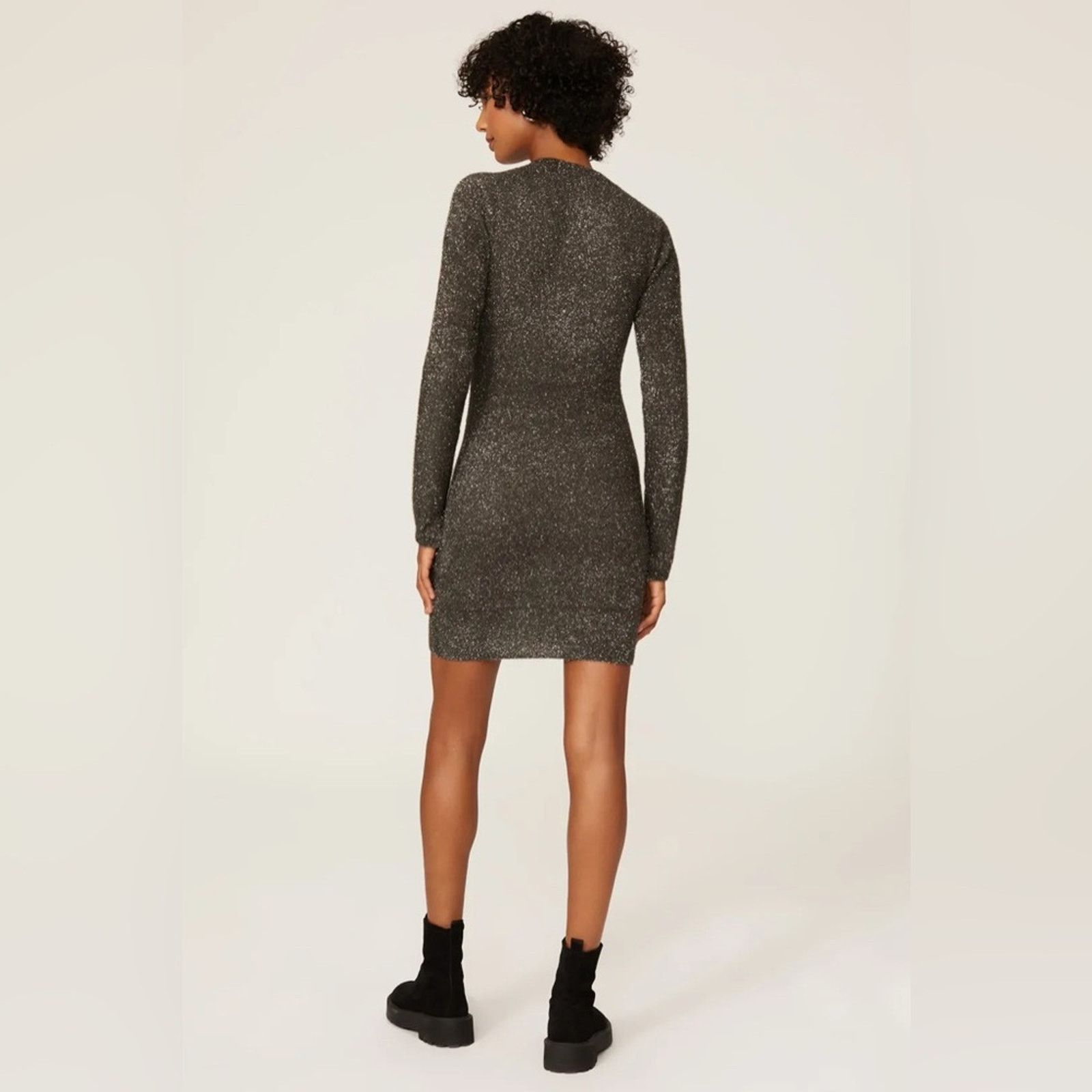 Allsaints All Saints Size Small Shimmer Sparkle Knit Mini Dress Size S / US 4 / IT 40 - 3 Thumbnail