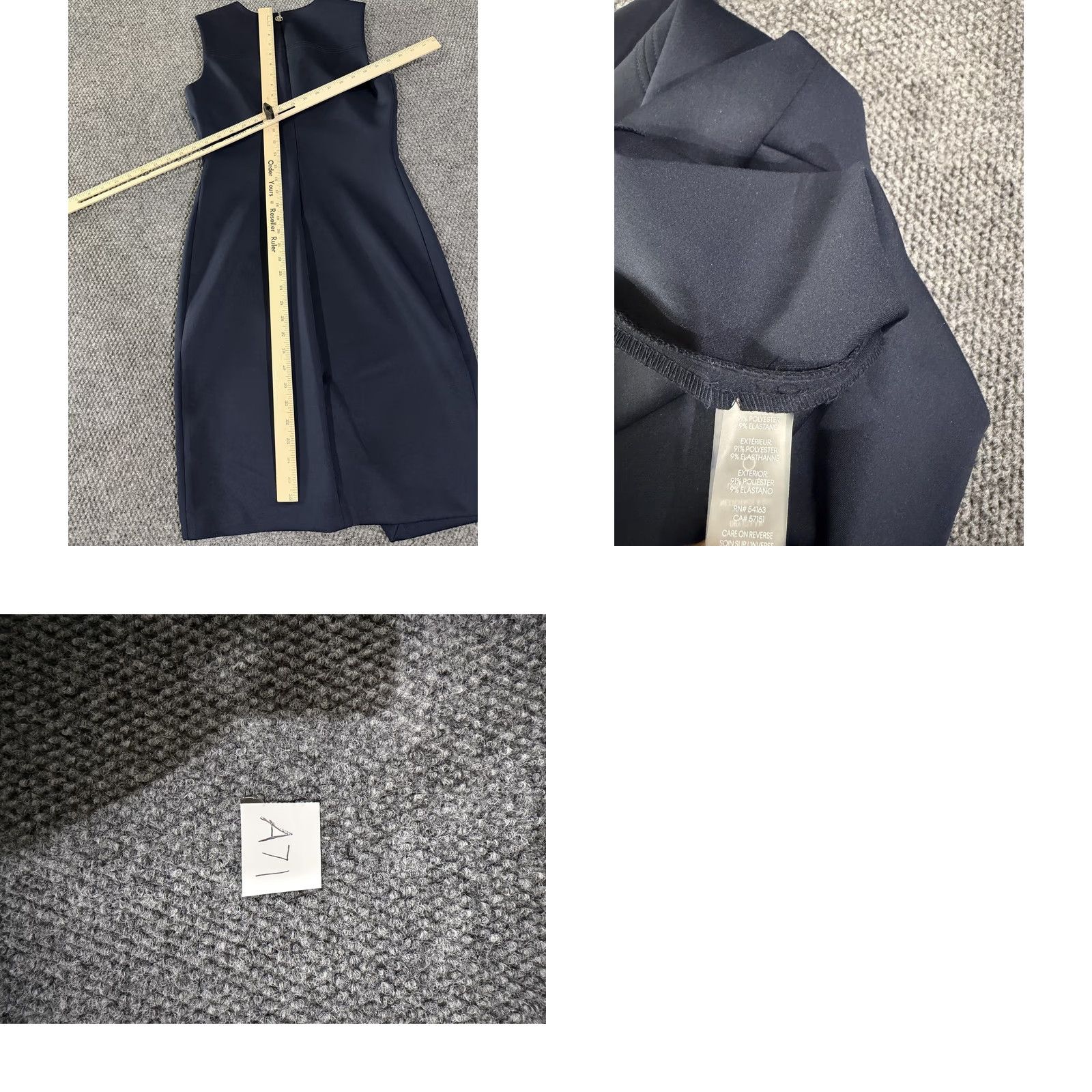 Tommy Hilfiger Tommy Hilfiger Dress Womens 6 Navy Blue Sleeveless Sheath Pencil Gold Button Dress Size M / US 6-8 / IT 42-44 - 8 Thumbnail