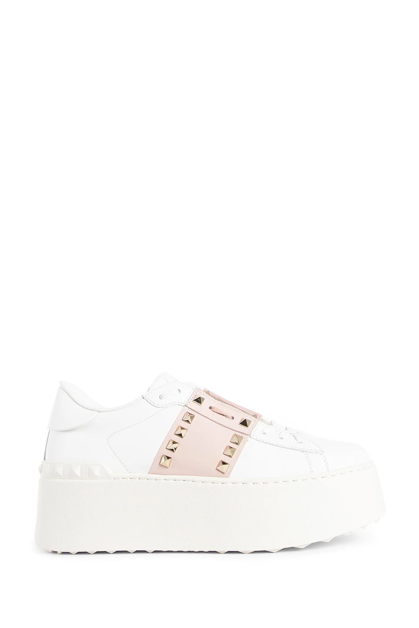 Valentino o1s22i1n0924 Open Rockstud Untitled Sneakers in White Size US 7 / IT 37 - 1 Thumbnail