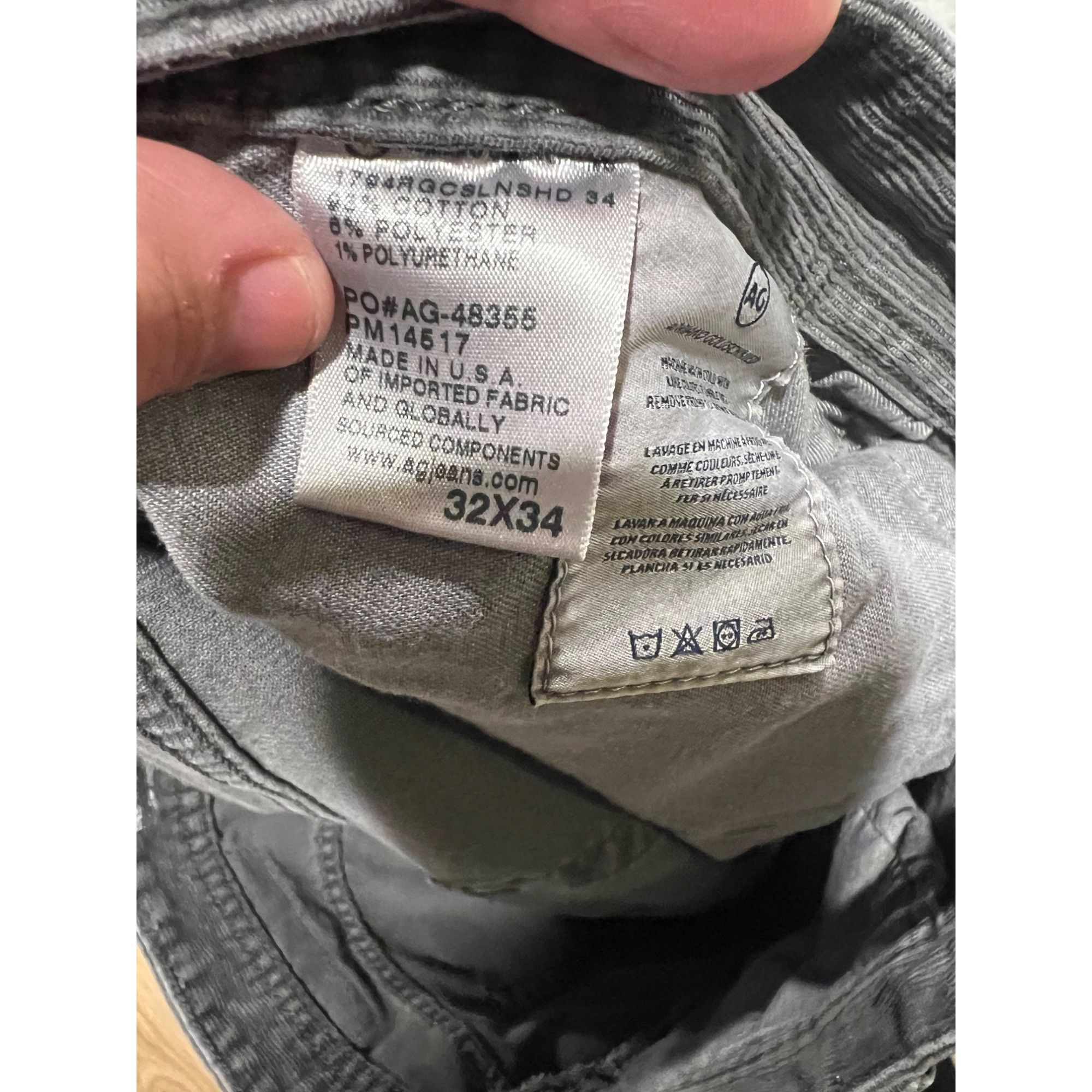 AG Adriano Goldschmied AG Adriano Goldschmied The Everett Slim Straight Gray Cordur Size US 32 / EU 48 - 5 Thumbnail