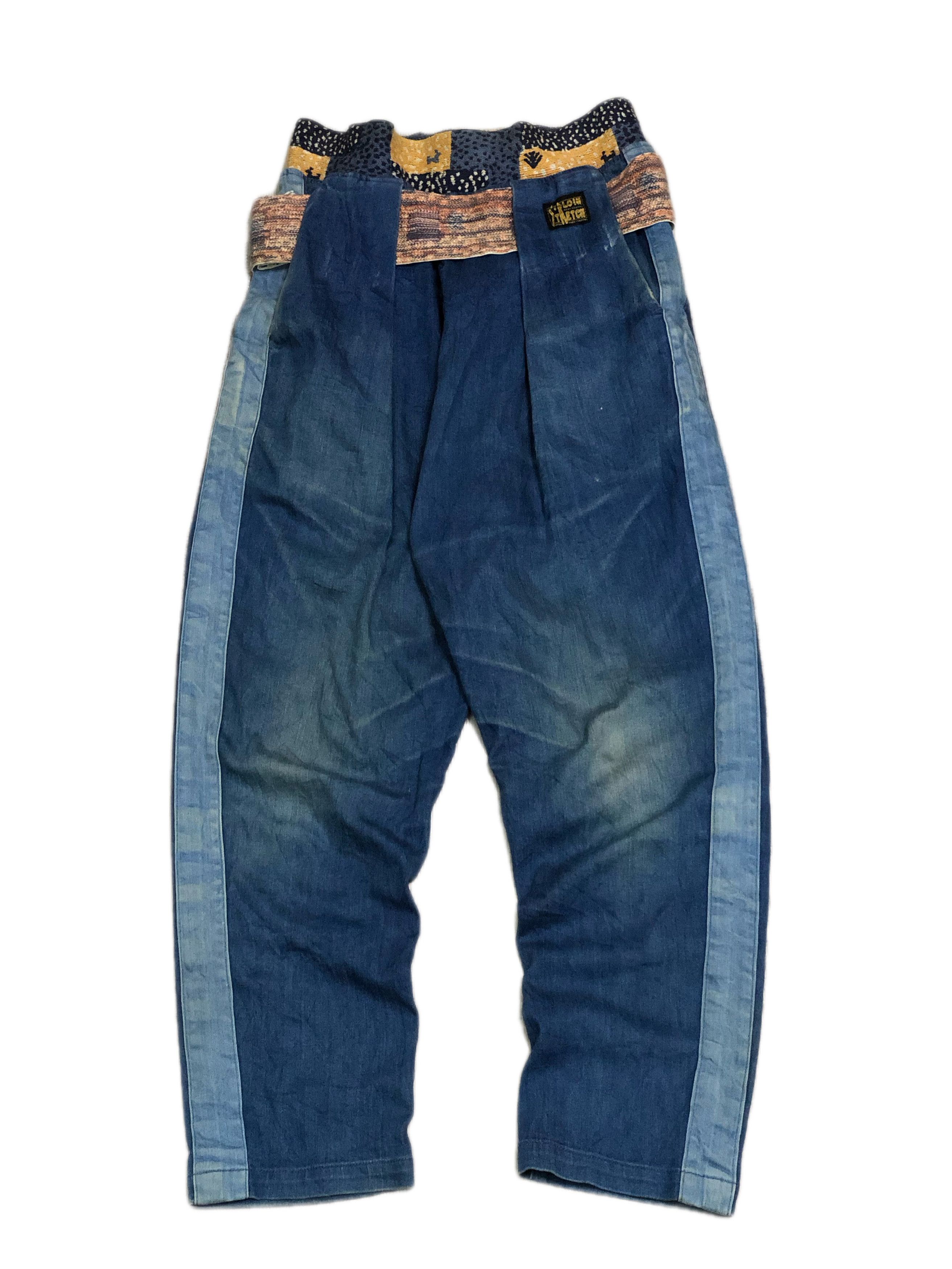 Kapital Kapital blue denim trousers with light blue sidebend Size US 30 / EU 46 - 1 Thumbnail