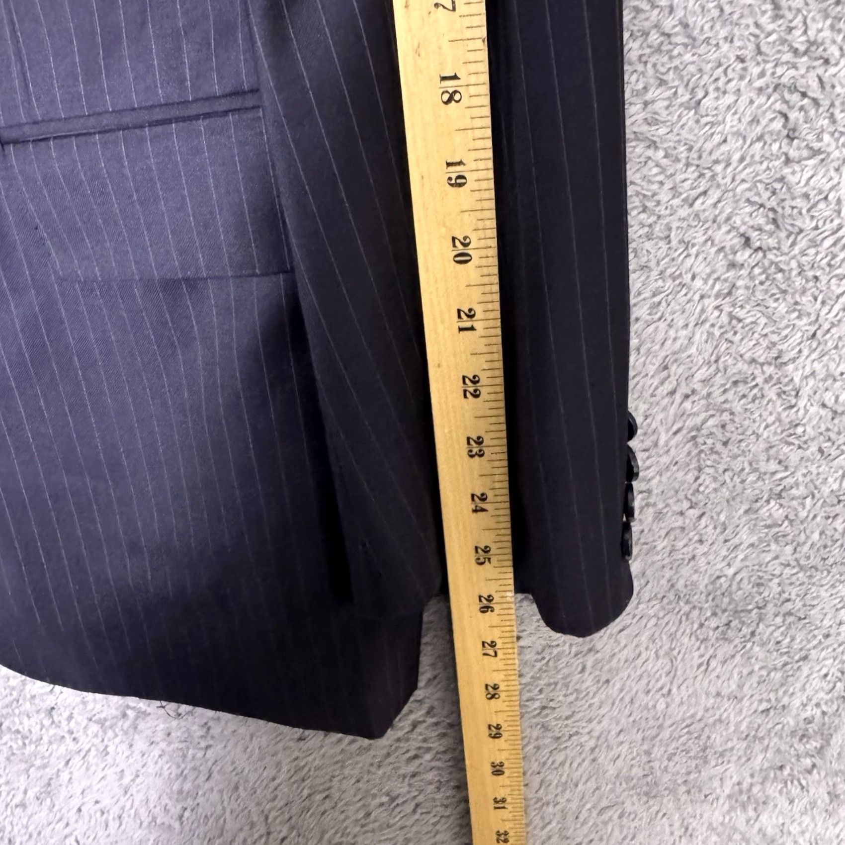 Canali Canali 1934 Blazer Men EU 50R Wool Striped 42" Chest Notch Lapel Double-Vented Two-Button Flat Front Regular Classic Cardigan not included Size 50R - 5 Thumbnail