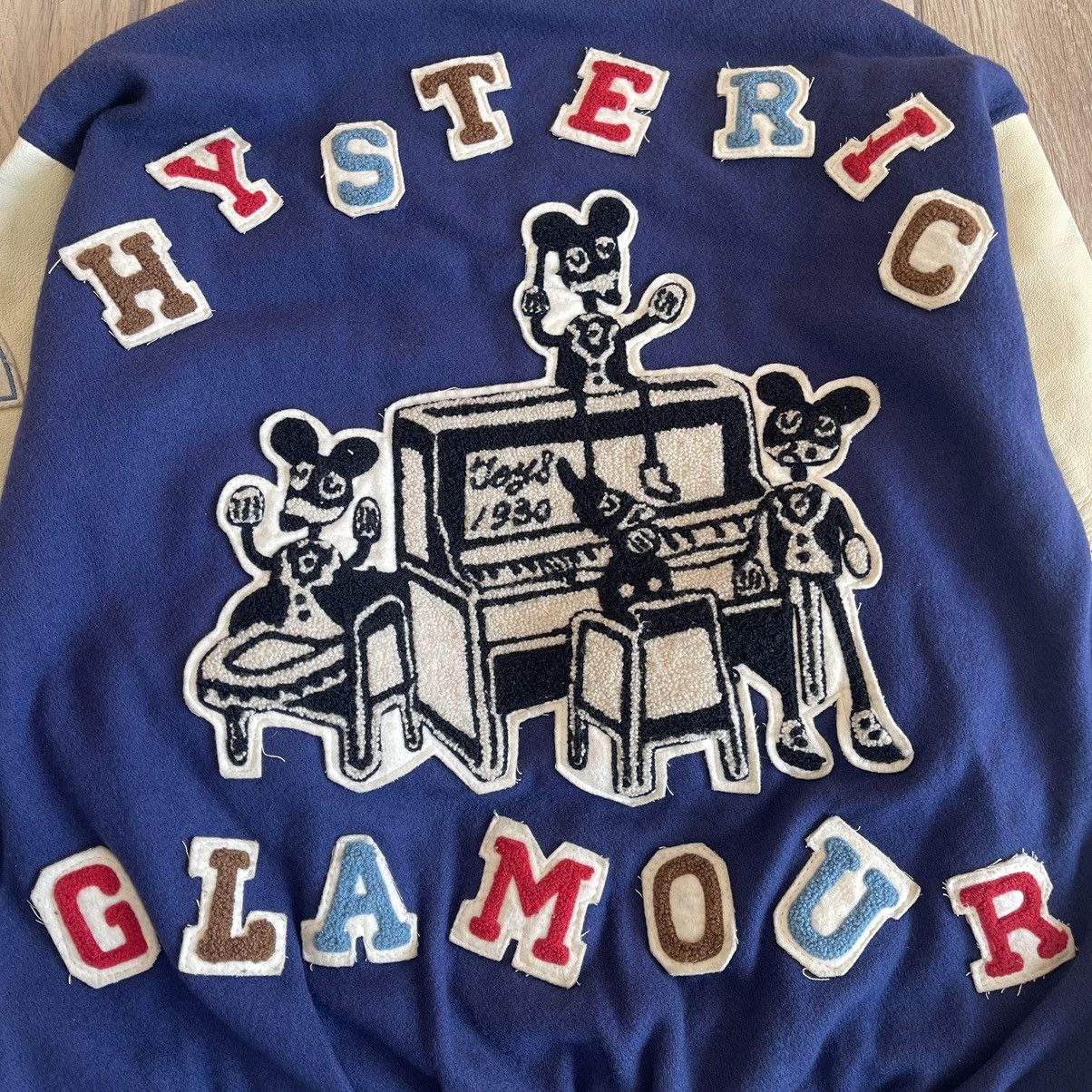 Hysteric Glamour 1980s Louis Marx Toys Wool Varsity Leather Sleeve Jacket Size US M / EU 48-50 / 2 - 4 Thumbnail
