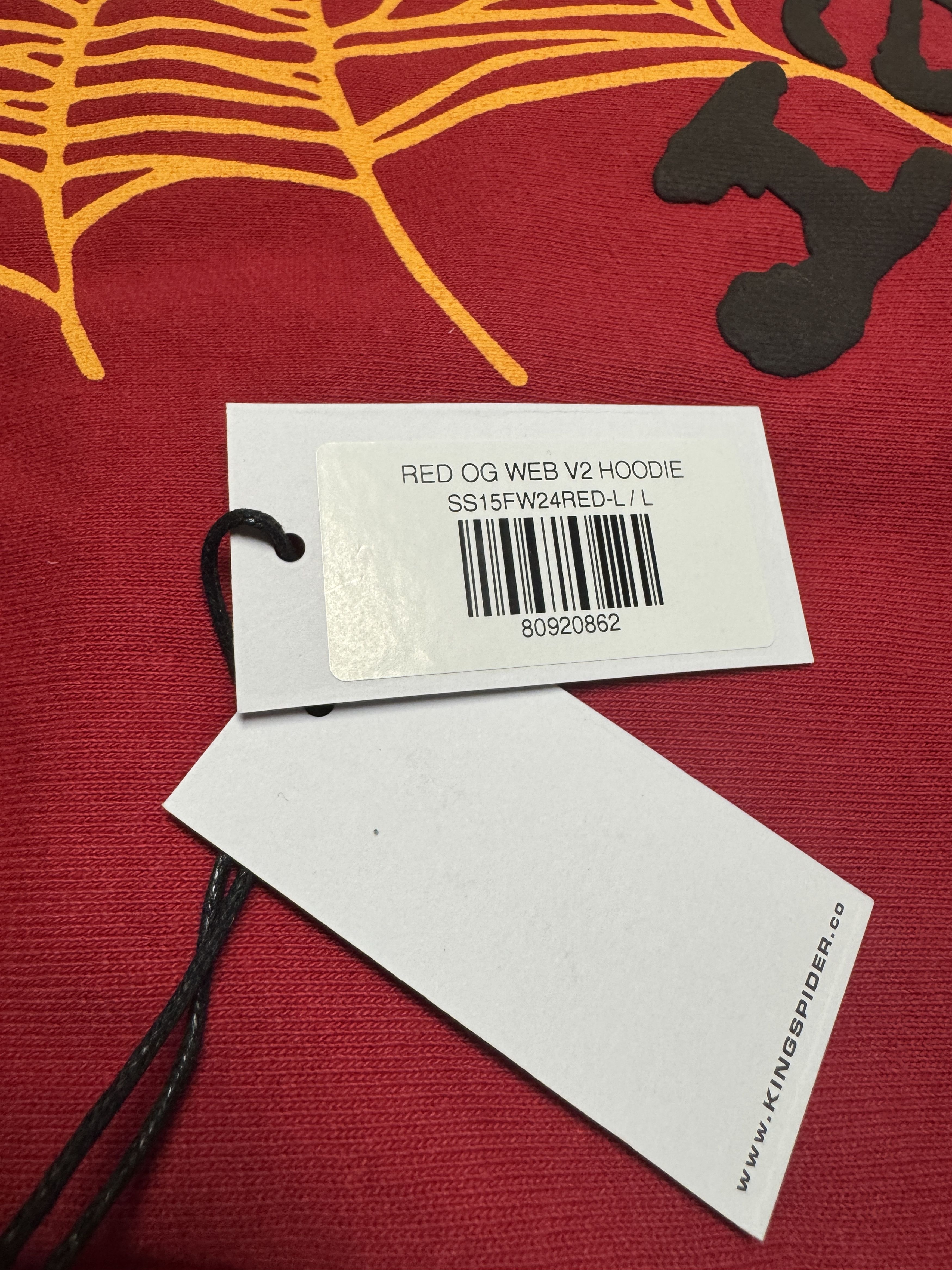 Sp5der Sp5der OG Web V2 Hoodie Red Size US L / EU 52-54 / 3 - 4 Thumbnail