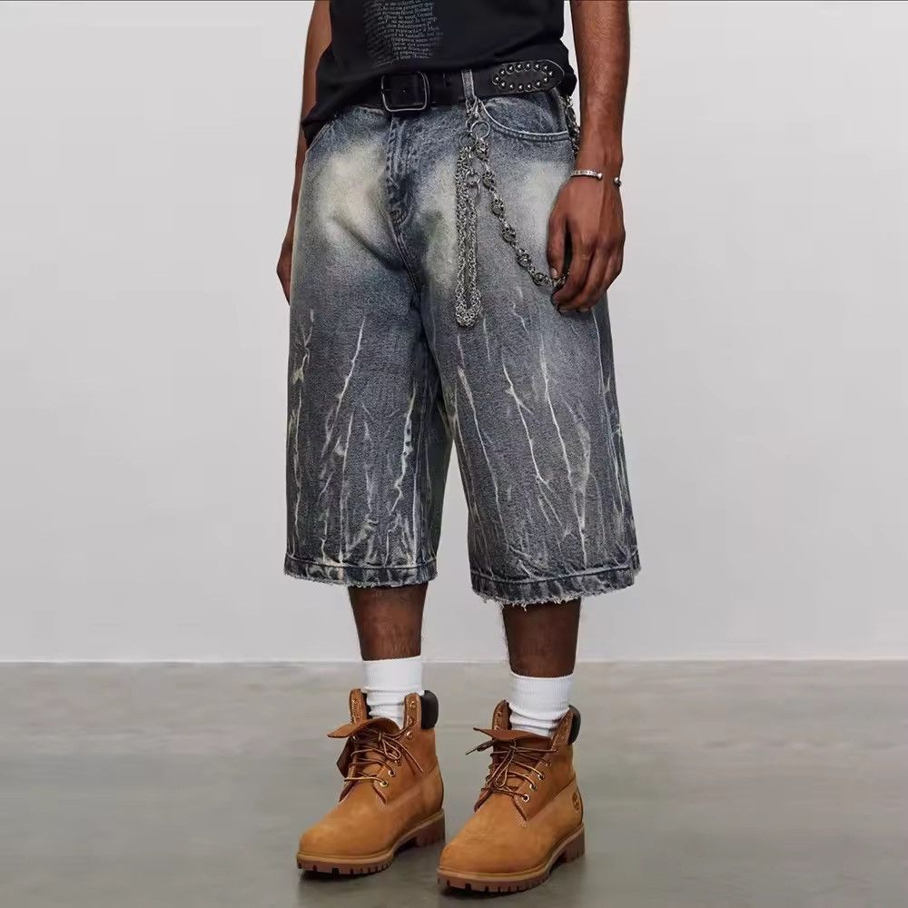Jean × Vintage Y2K Lightning Pattern Denim jeans Size US 30 / EU 46 - 1 Thumbnail