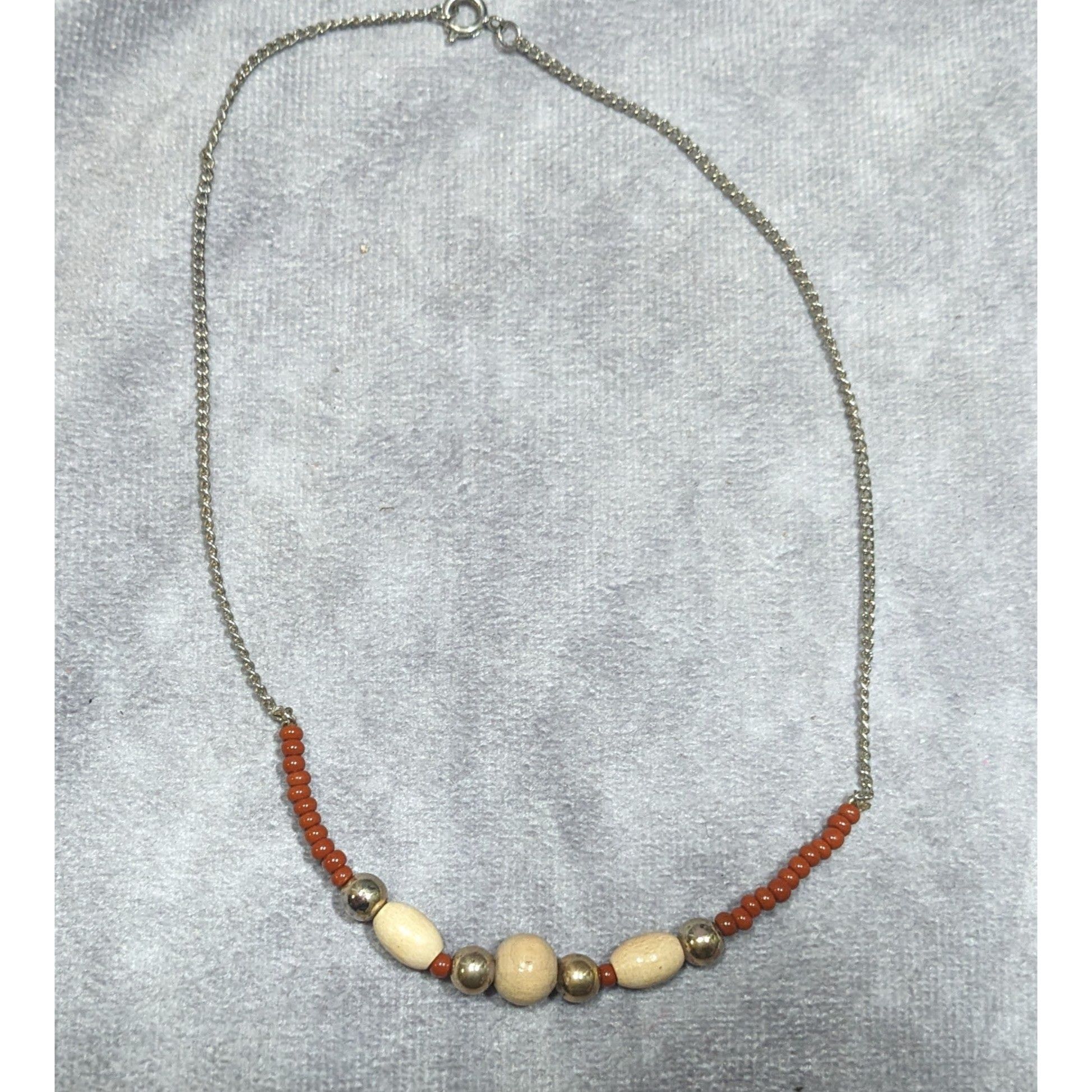 Other Simple Bohemian Wood And Glass Beaded Necklace Size ONE SIZE - 5 Thumbnail