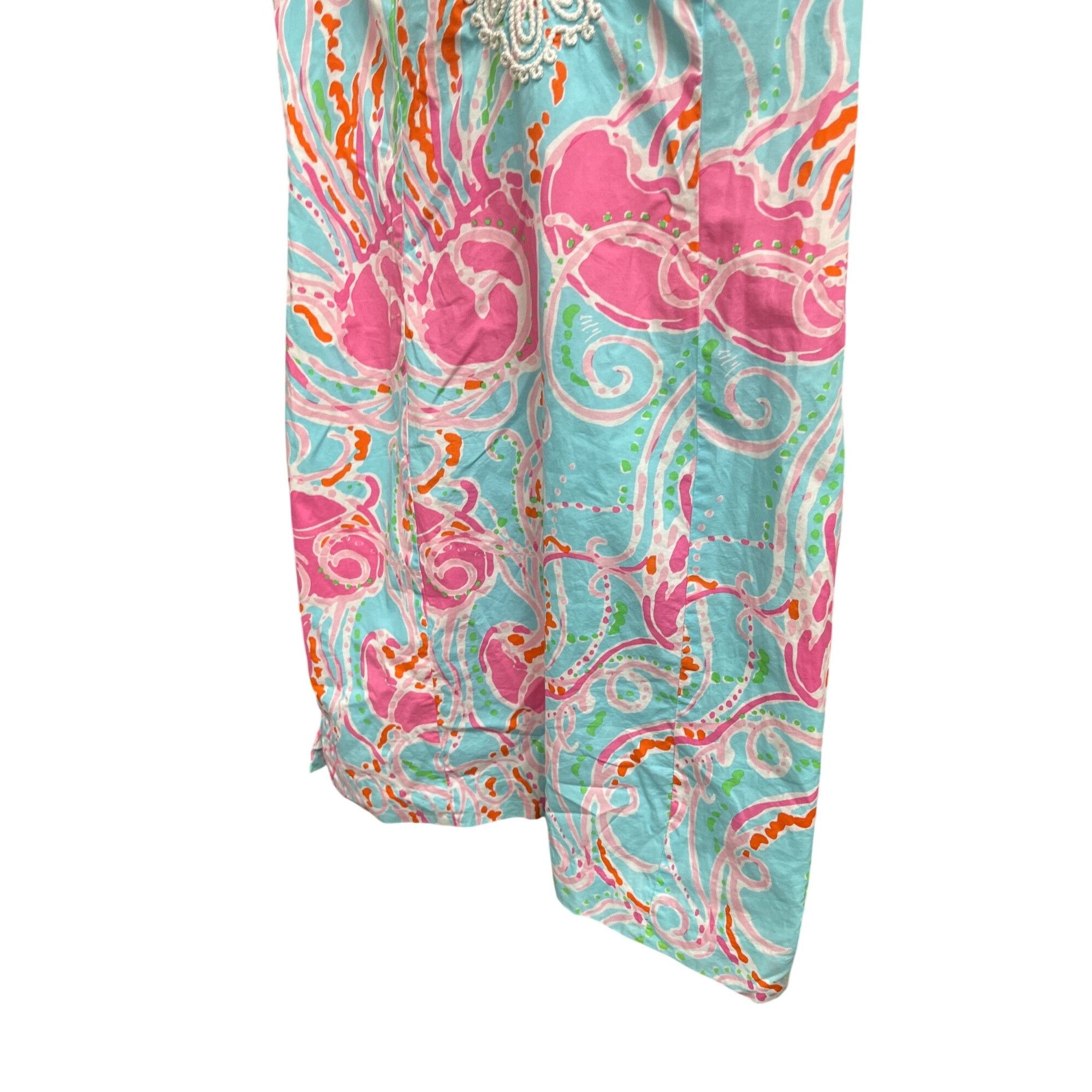 Lilly Pulitzer Lily Pulitzer wms pink aqual embroided spring summer midi dr Size M / US 6-8 / IT 42-44 - 6 Thumbnail