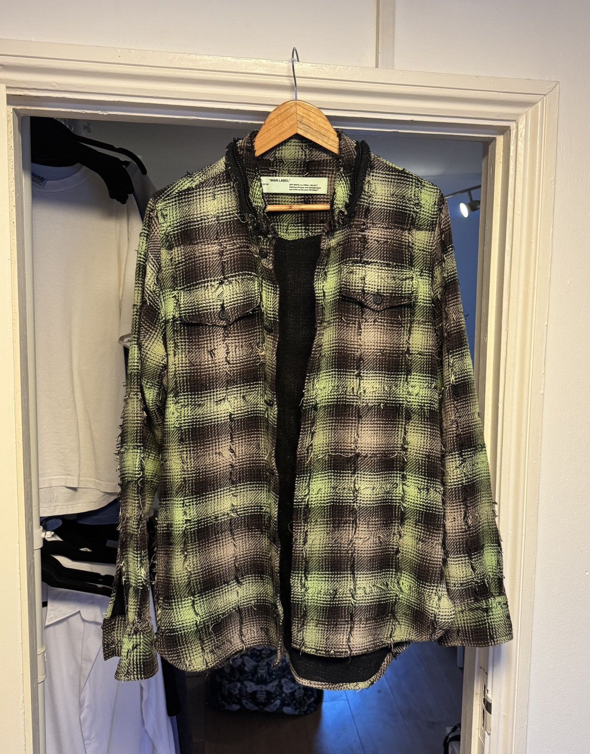 Off-White Off-White Green Flannel Size US M / EU 48-50 / 2 - 1 Thumbnail