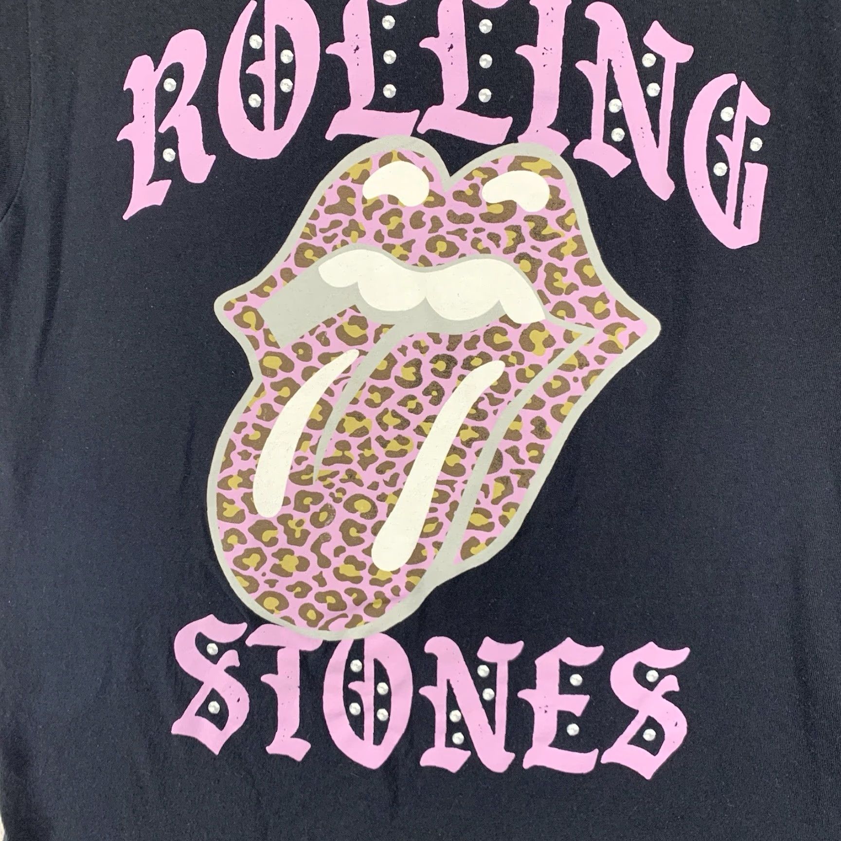 Logo 7 VINTAGE The Rolling Stones Graphic T-Shirt Men Medium Black Classic Music 70s 80s 90s Size M / US 6-8 / IT 42-44 - 2 Thumbnail