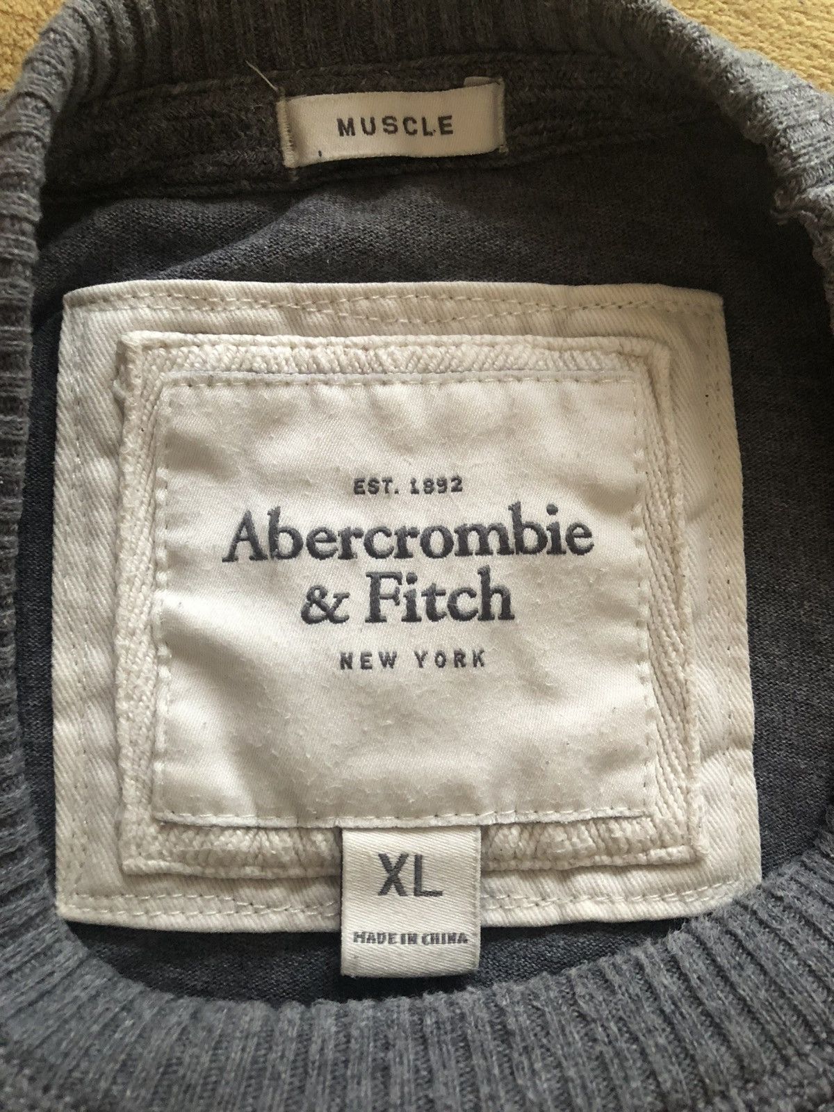 Abercrombie & Fitch ABERCROMBIE & FITCH VINTAGE WOOL SWEATSHIRT Size US L / EU 52-54 / 3 - 3 Thumbnail
