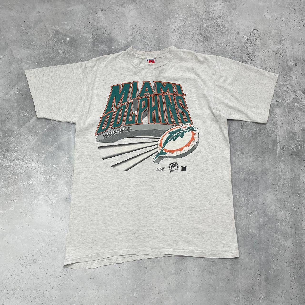 NFL × Vintage Vintage 90s Miami Dolphins NFL Single Stitch T Shirt Size XL Size US XL / EU 56 / 4 - 1 Thumbnail