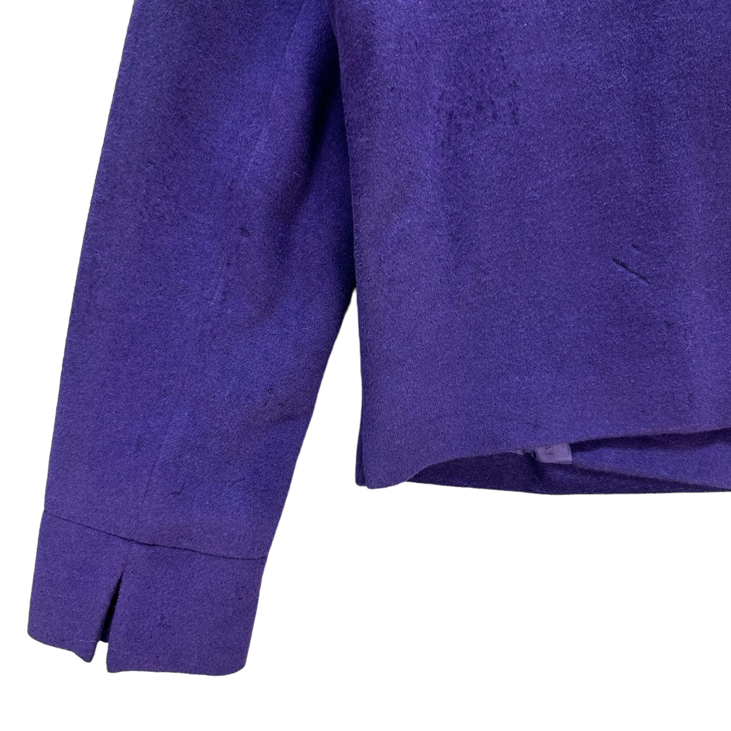 agnes b. AGNES B PARIS PURPLE WOOL CROPPED JACKET #7584-155 Size S / US 4 / IT 40 - 14 Thumbnail