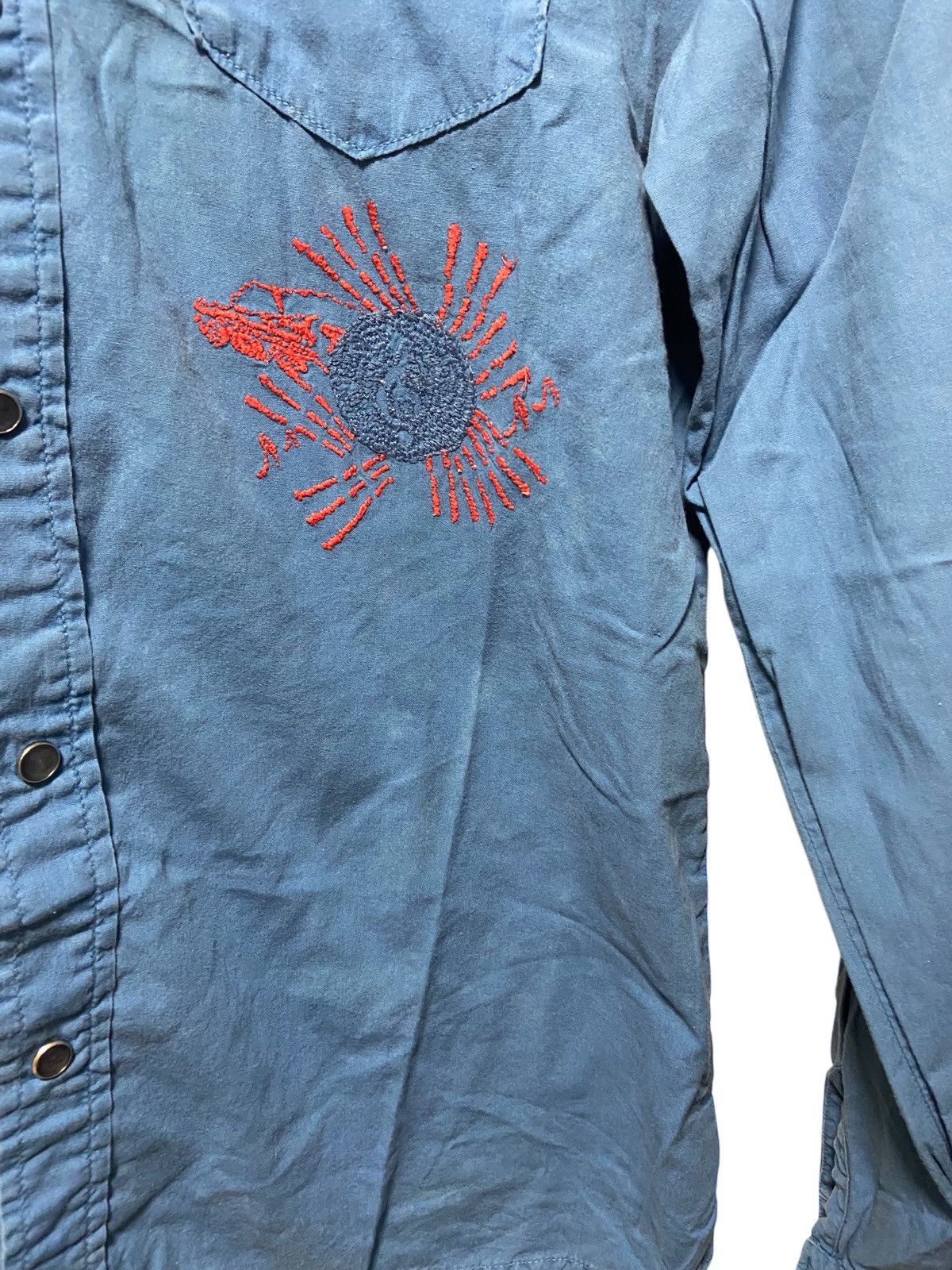 Diesel Vintage Diesel Western Pearl Snap Crazy Needle Shirt Size L Size US L / EU 52-54 / 3 - 4 Thumbnail