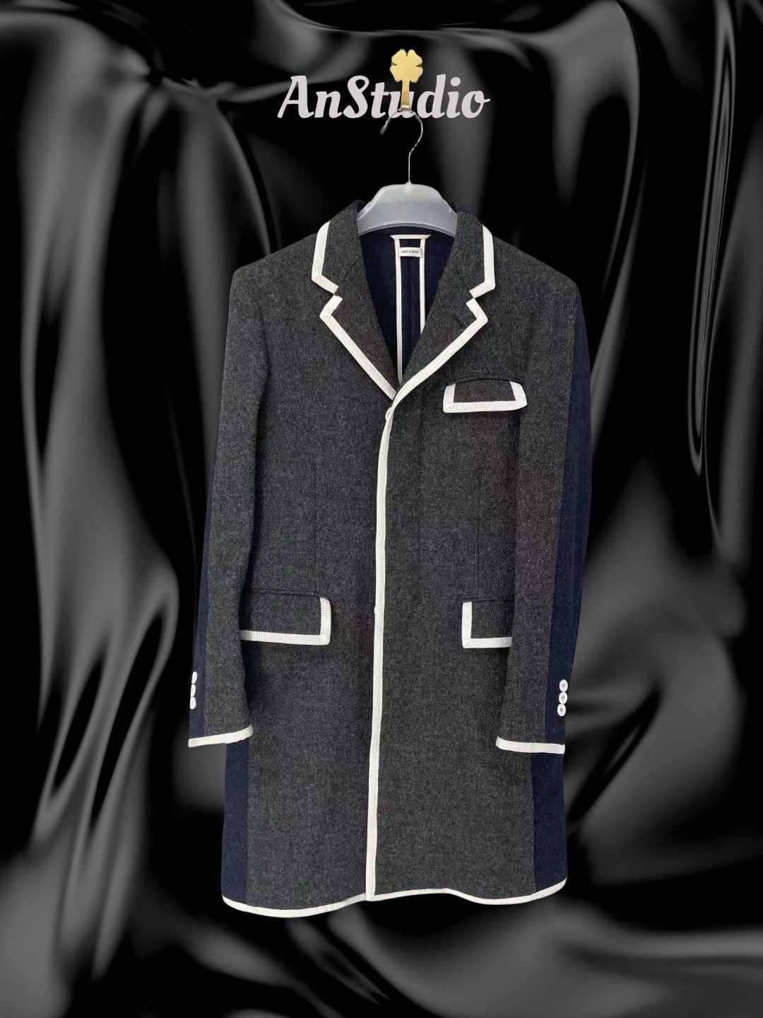 Thom Browne Thom Browne Bicolor Wool Chesterfield Overcoat Size US S / EU 44-46 / 1 - 1 Thumbnail