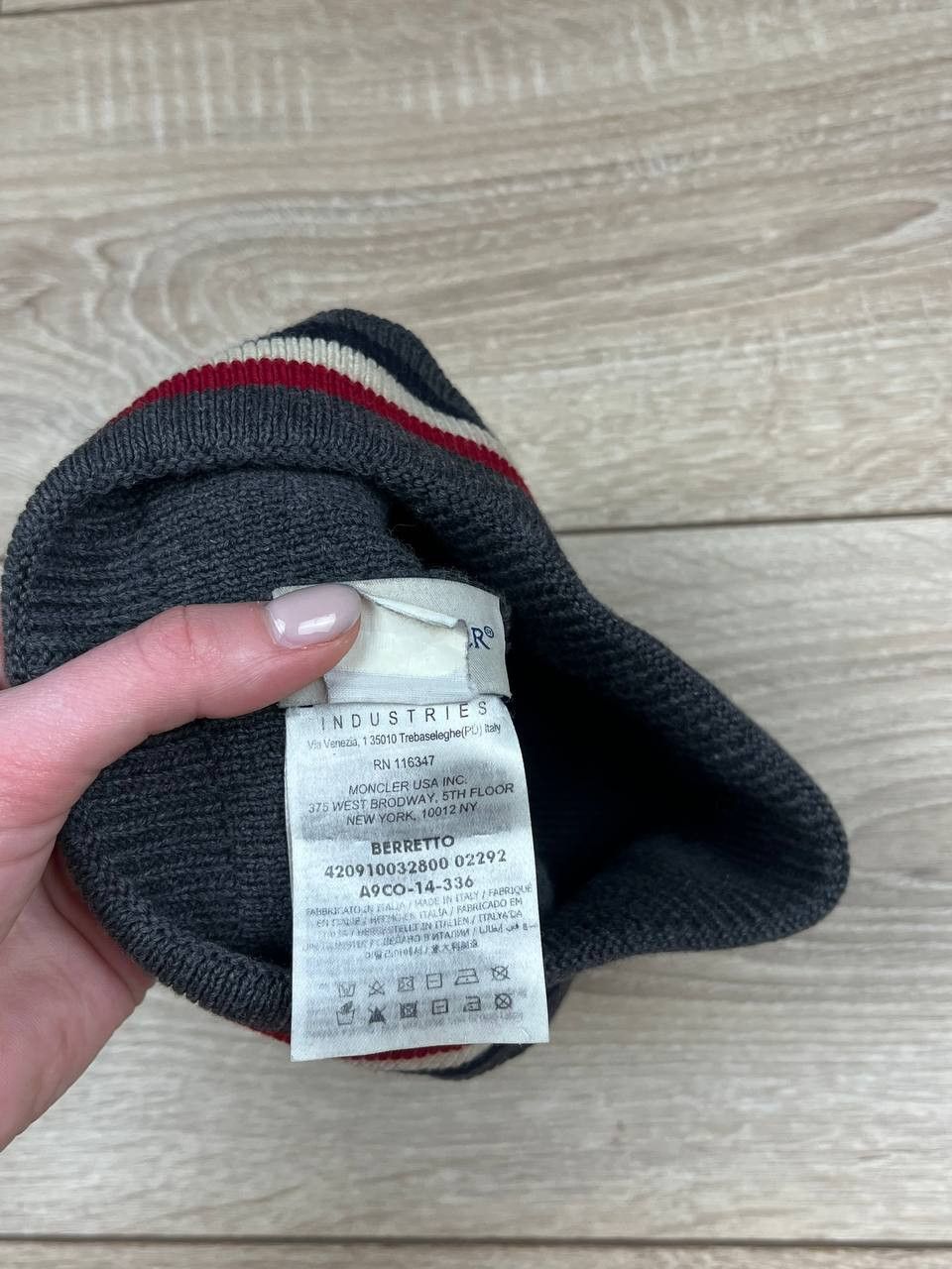Moncler Moncler grey wool beanie made in Italy Size ONE SIZE - 8 Thumbnail