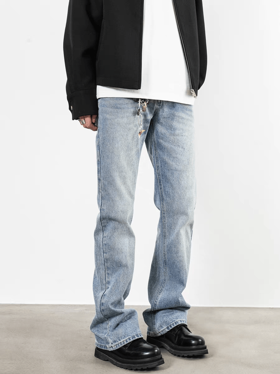 Designer × Jean × Vintage unisex washed faded cleanfit yuppie bootcut jeans Size US 34 / EU 50 - 2 Thumbnail