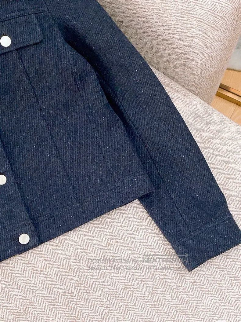 Hermes Hermes Dark blue short jacket, wool material, lined with f Size XS / US 0-2 / IT 36-38 - 4 Thumbnail