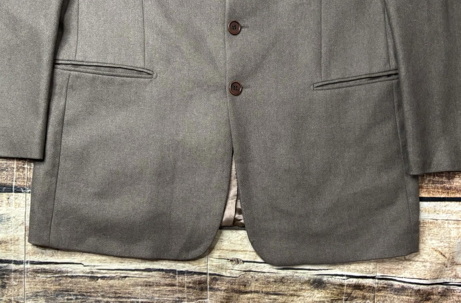 Other Louis Dell Olio Blazer Jacket Mens 44 Cashmere Silk Fishbone Size 44R - 6 Thumbnail