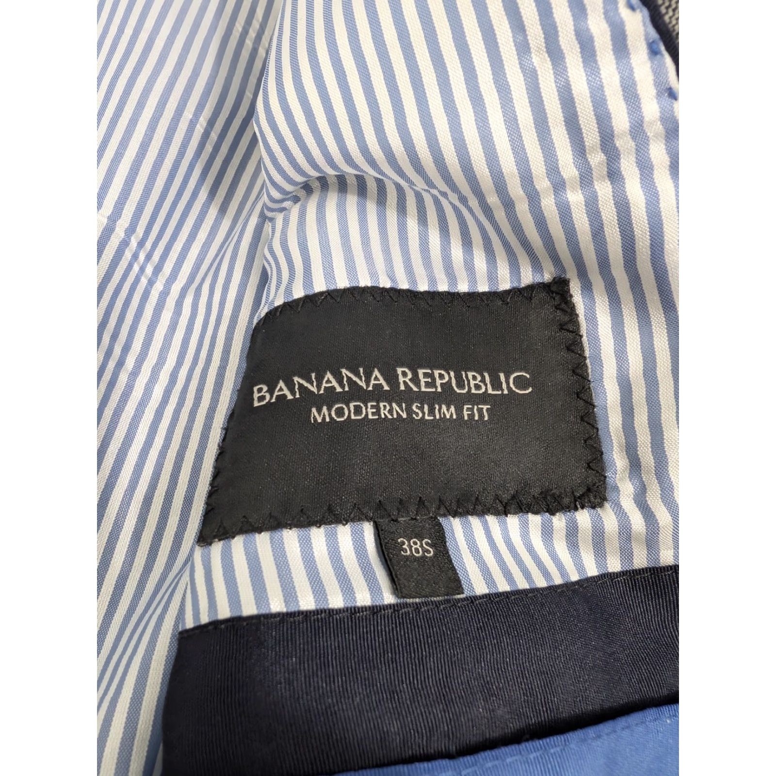 Banana Republic VINTAGE Banana Republic Men's 38S Performance Stretch Wool Blend Slim Gray Blazer Shirt? Size 38R - 3 Thumbnail