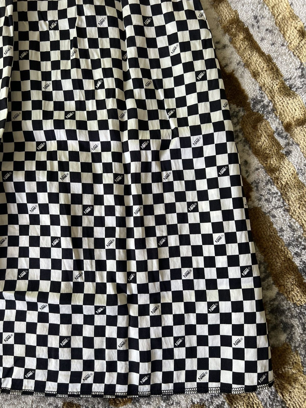 Japanese Brand × Takahiromiyashita The Soloist. Number (N)ine Checkered Silk white black skirt boxer pants Size 32" / US 10 / IT 46 - 8 Thumbnail