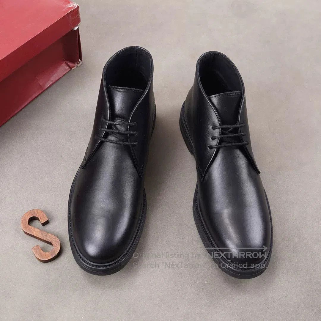 Testoni Black Leather Chukka Boots by A Testoni. Size US 11 / EU 44 - 2 Thumbnail