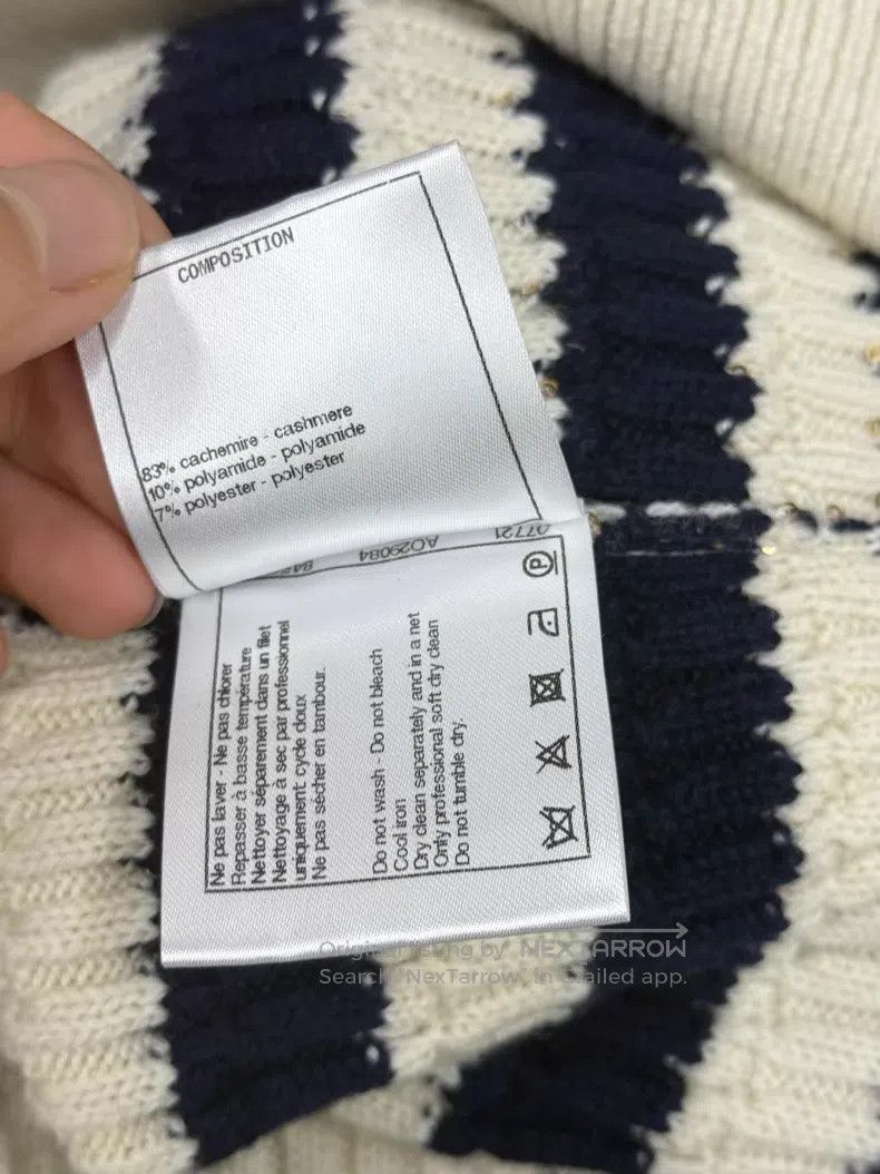 Chanel Chanel Blue and white sequin striped sweater Size XS / US 0-2 / IT 36-38 - 6 Thumbnail