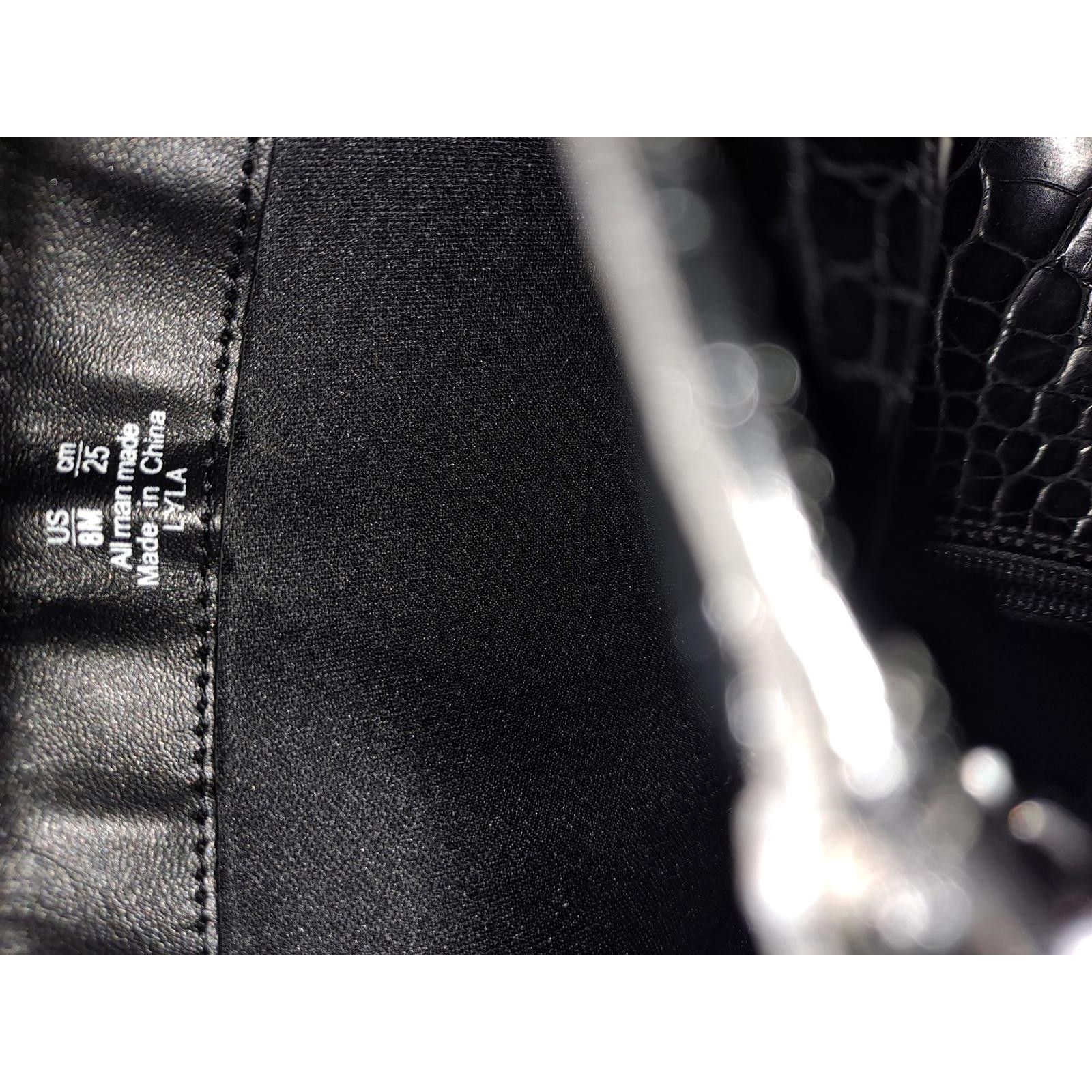 Other Black Faux Alligator Skin Knee High Boots with Size Zip Size Size US 8 / IT 38 - 7 Thumbnail