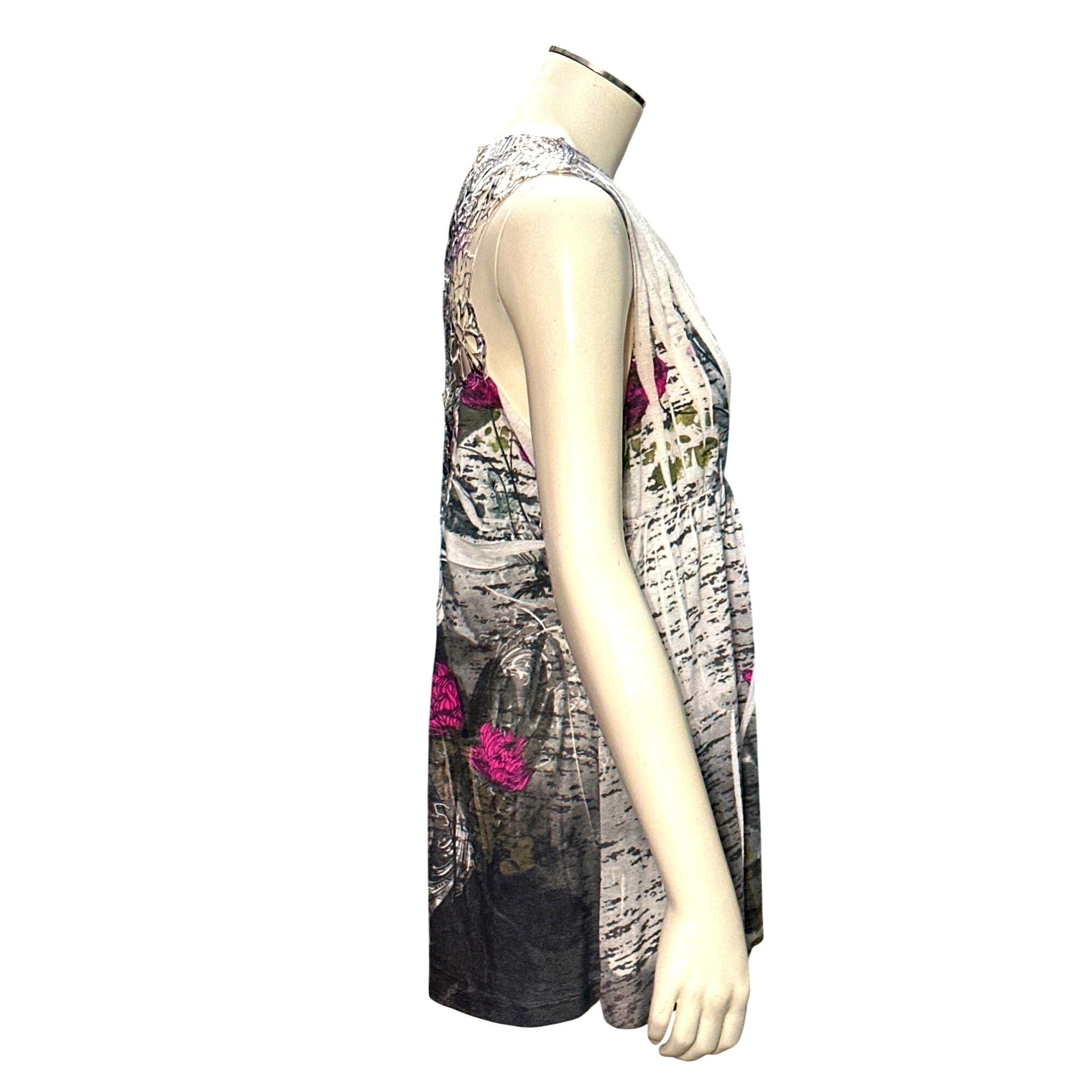 Other CCC Boho Style Floral Print Lace Back Sleeveless Tank Top Si Size XL / US 12-14 / IT 48-50 - 5 Thumbnail