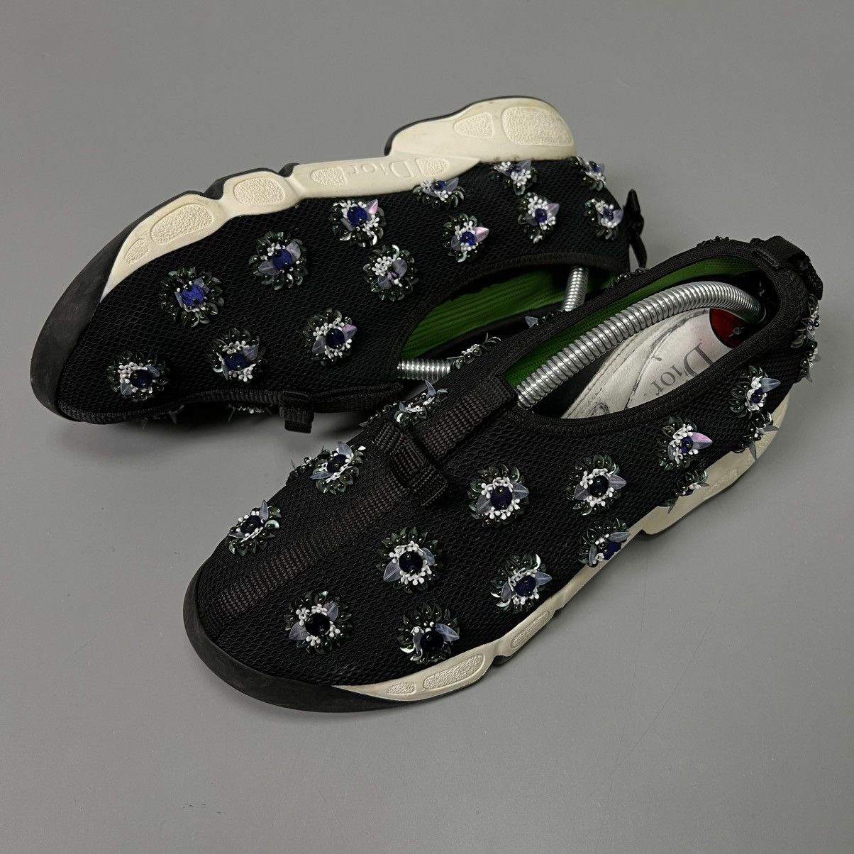 Dior Dior Fusion Embellished Mesh Sneakers Black Rare size 38 Size US 8 / IT 38 - 1 Thumbnail