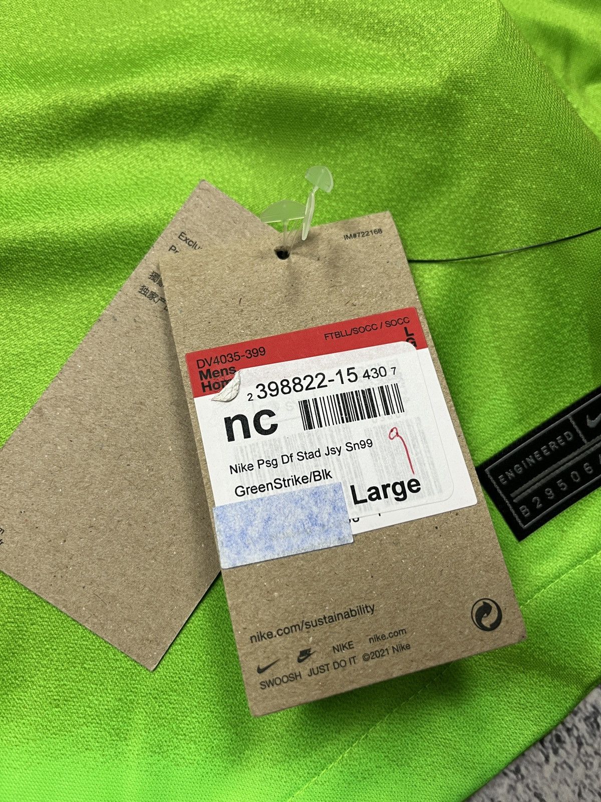 Nike NWT Nike Paris Saint Germain 2022/23 Home Goalkeeper Jersey Size US L / EU 52-54 / 3 - 8 Thumbnail