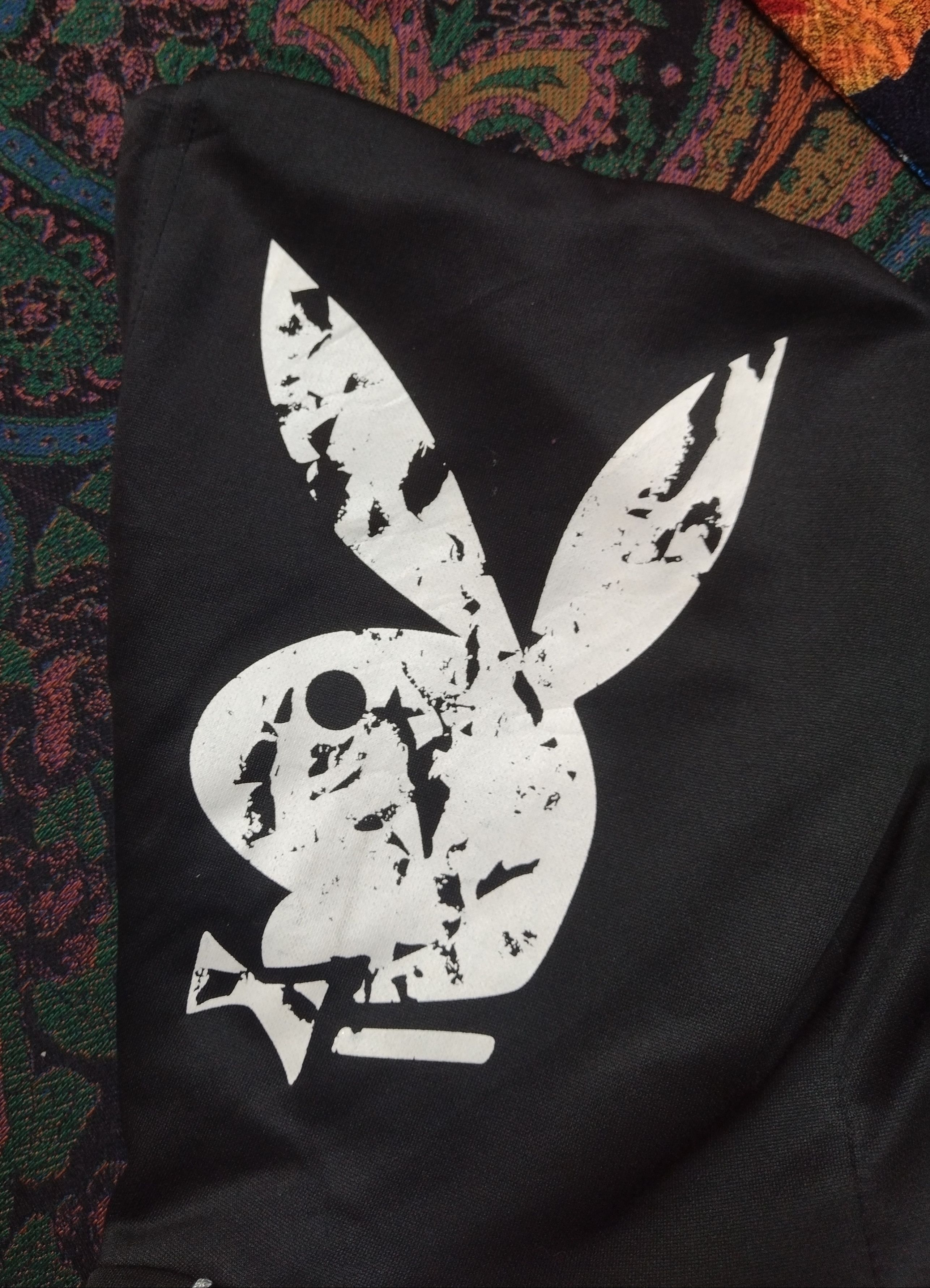 Playboy × Vintage 💥Hoodie S/sleeve zipper Playboy Nice big ori crack print Size L / US 10 / IT 46 - 14 Thumbnail