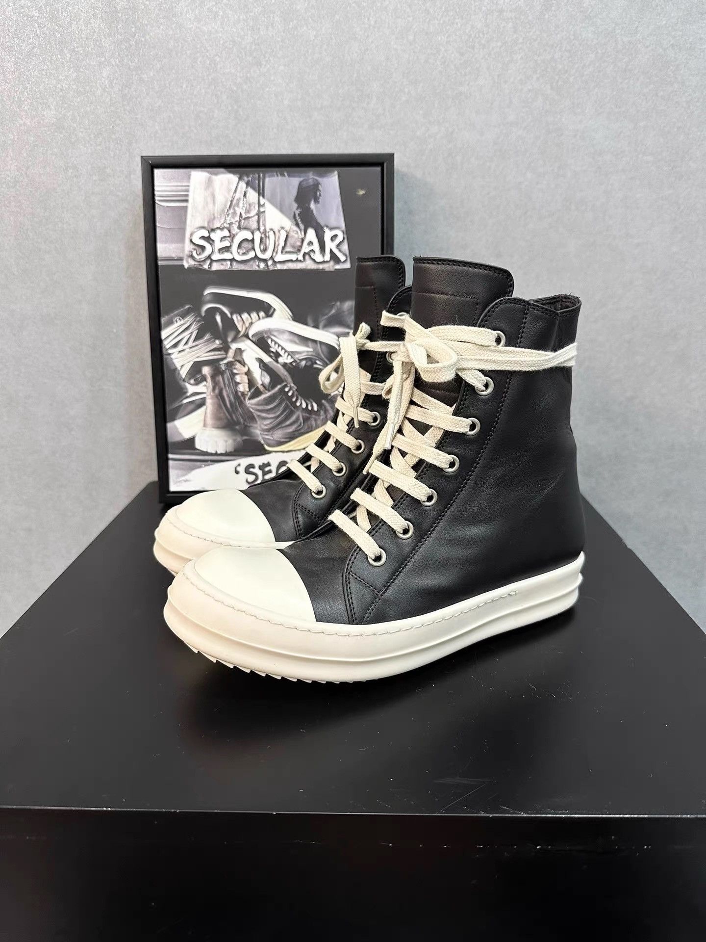 Rick Owens Rick Owens Mainline Leather "Big Converse" K34 Size US 6 / IT 36 - 1 Thumbnail