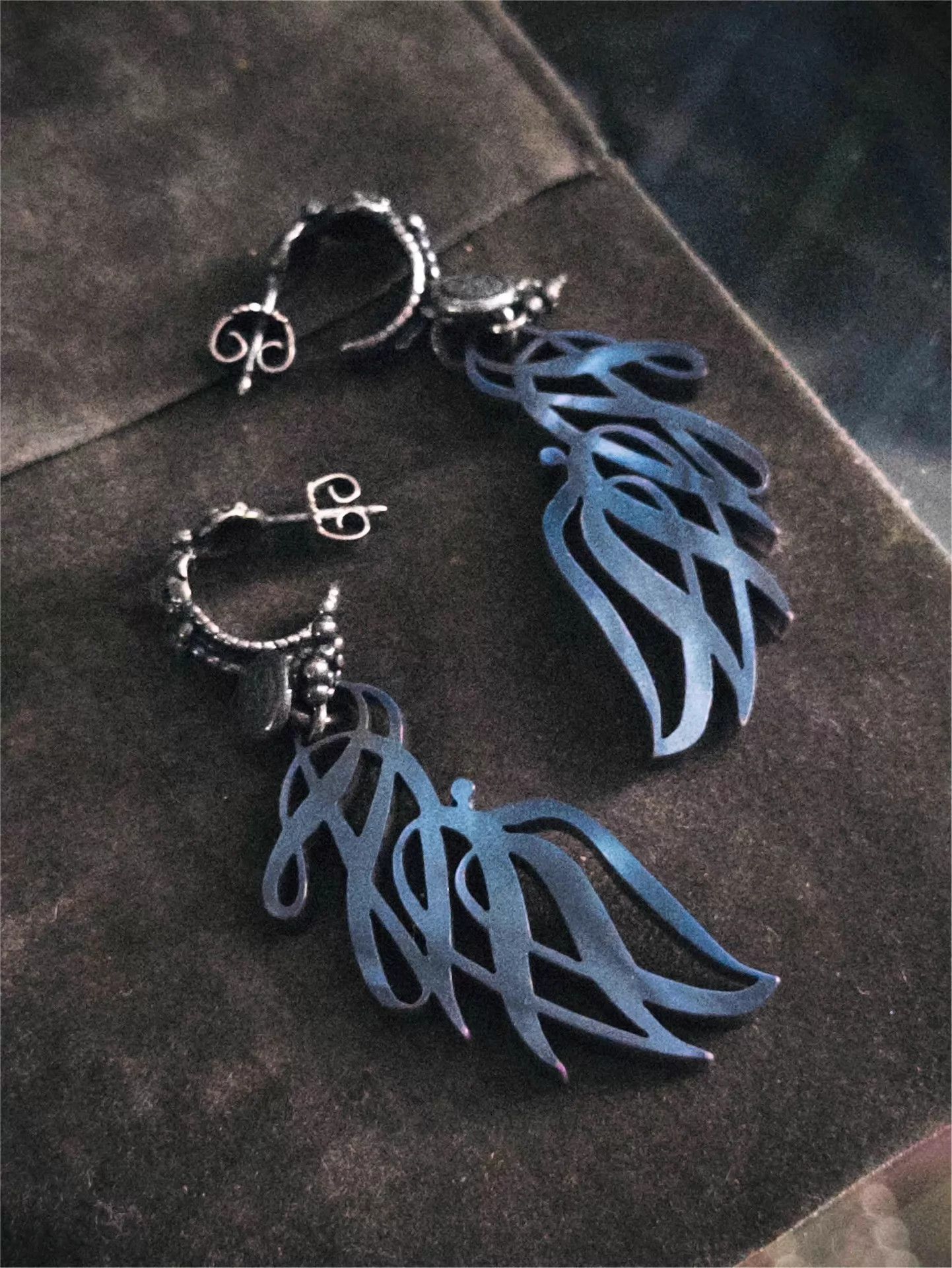 Other GemKingdom Gothic Symbolic Winged 925 Silver Earrings Size ONE SIZE - 1 Thumbnail