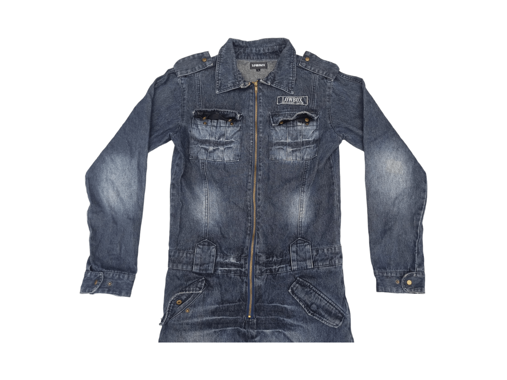 LOWBOX Lowbox 2002 Tactical Multipocket Punk Style Overall Jeans Size US 34 / EU 50 - 4 Thumbnail