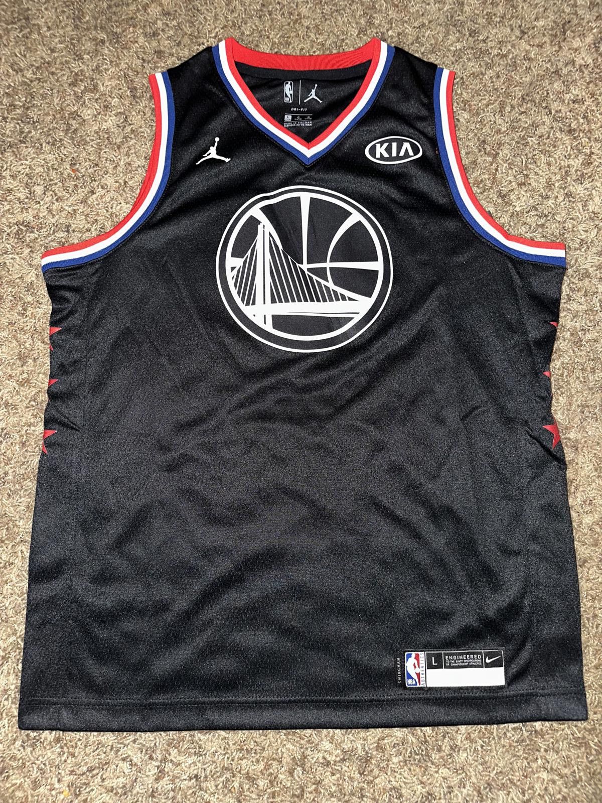 Nike Jordan Kids Boy’s NBA Warriors Curry 2019 NBA All-Star Game Swingman Jersey Size L / US 10 / IT 46 - 1 Thumbnail