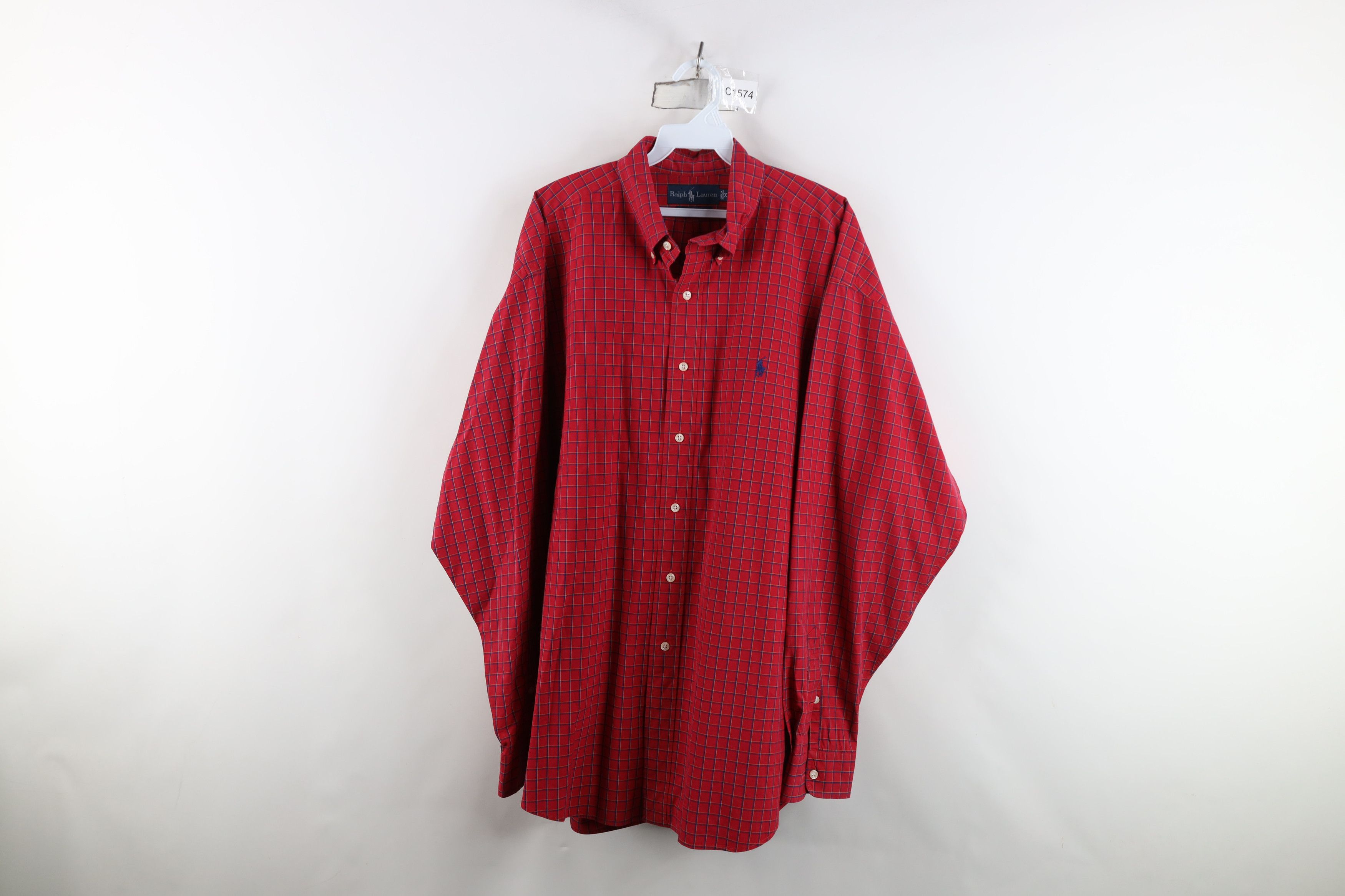 Ralph Lauren Vintage 90s Ralph Lauren Collared Button Down Shirt Plaid Size US XL / EU 56 / 4 - 1 Thumbnail