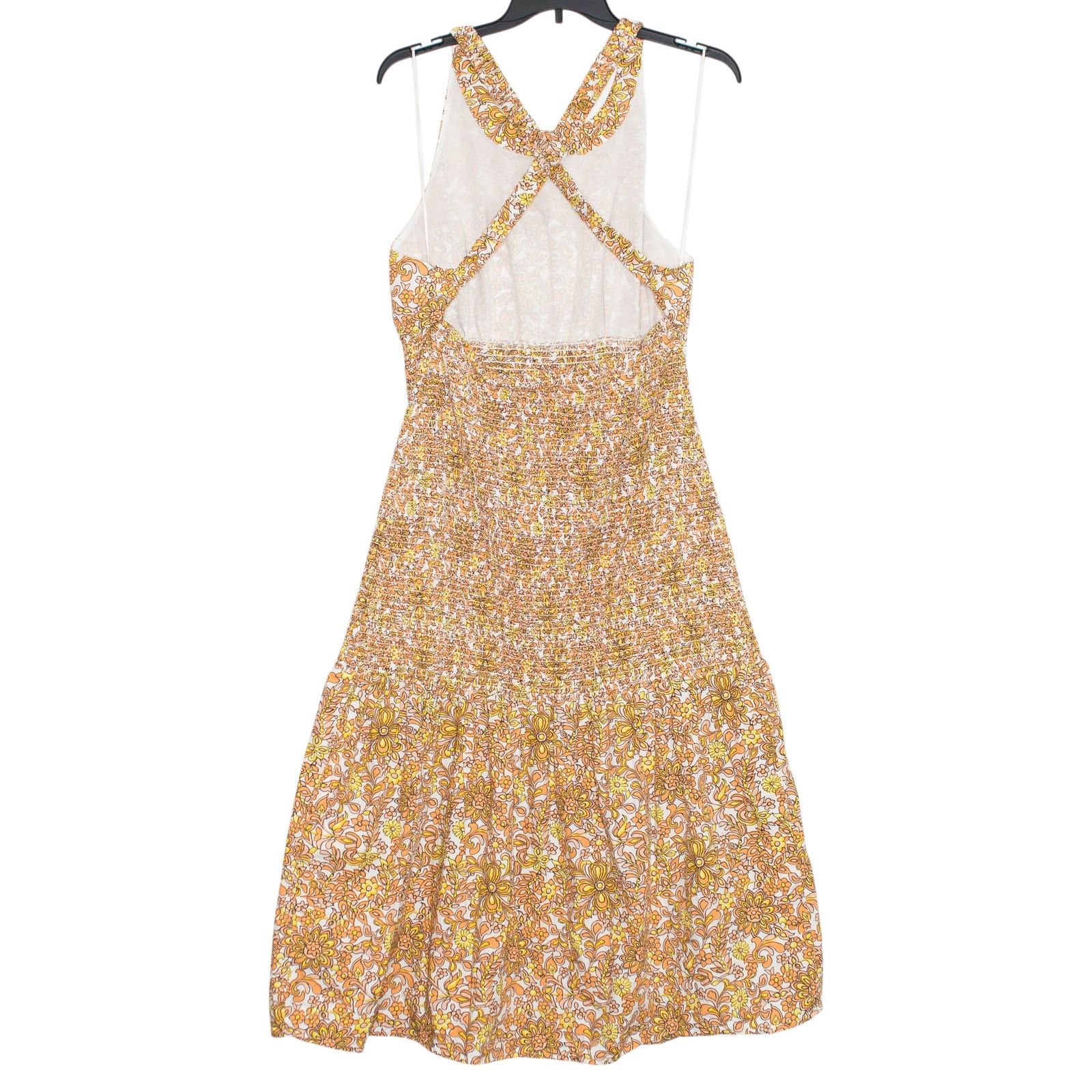 J.Crew J Crew Collection Smocked Maxi Dress Floral Orange 20 Resort Size 3XL / US 20-22 - 2 Thumbnail