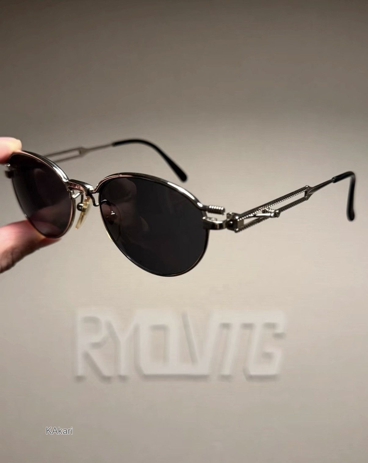 Jean Paul Gaultier Round Frame Black Sunglasses Size ONE SIZE - 2 Thumbnail