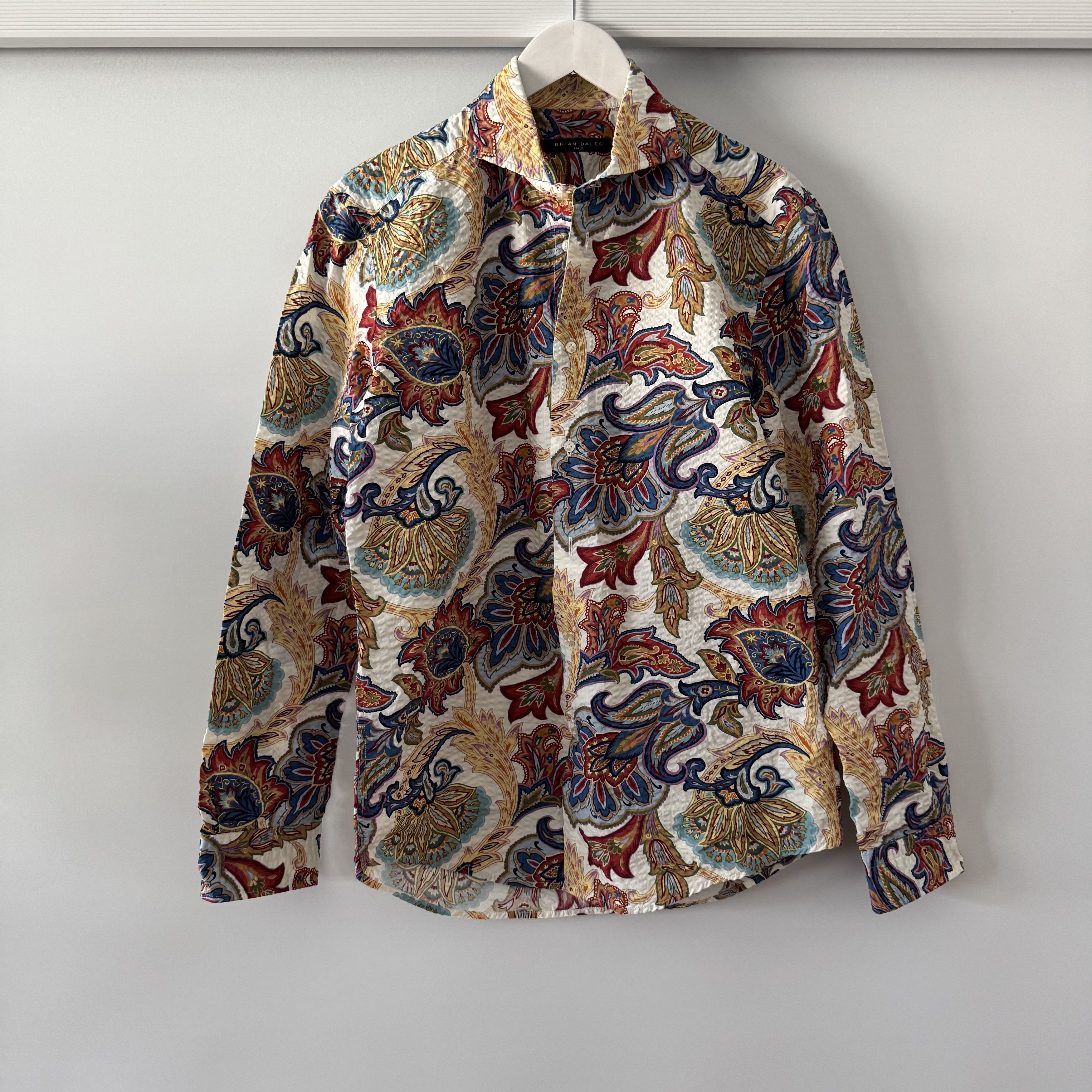 Brian Dales Men's Brian Dales Designer Italy Paisley Waffle Shirt Size US M / EU 48-50 / 2 - 1 Thumbnail