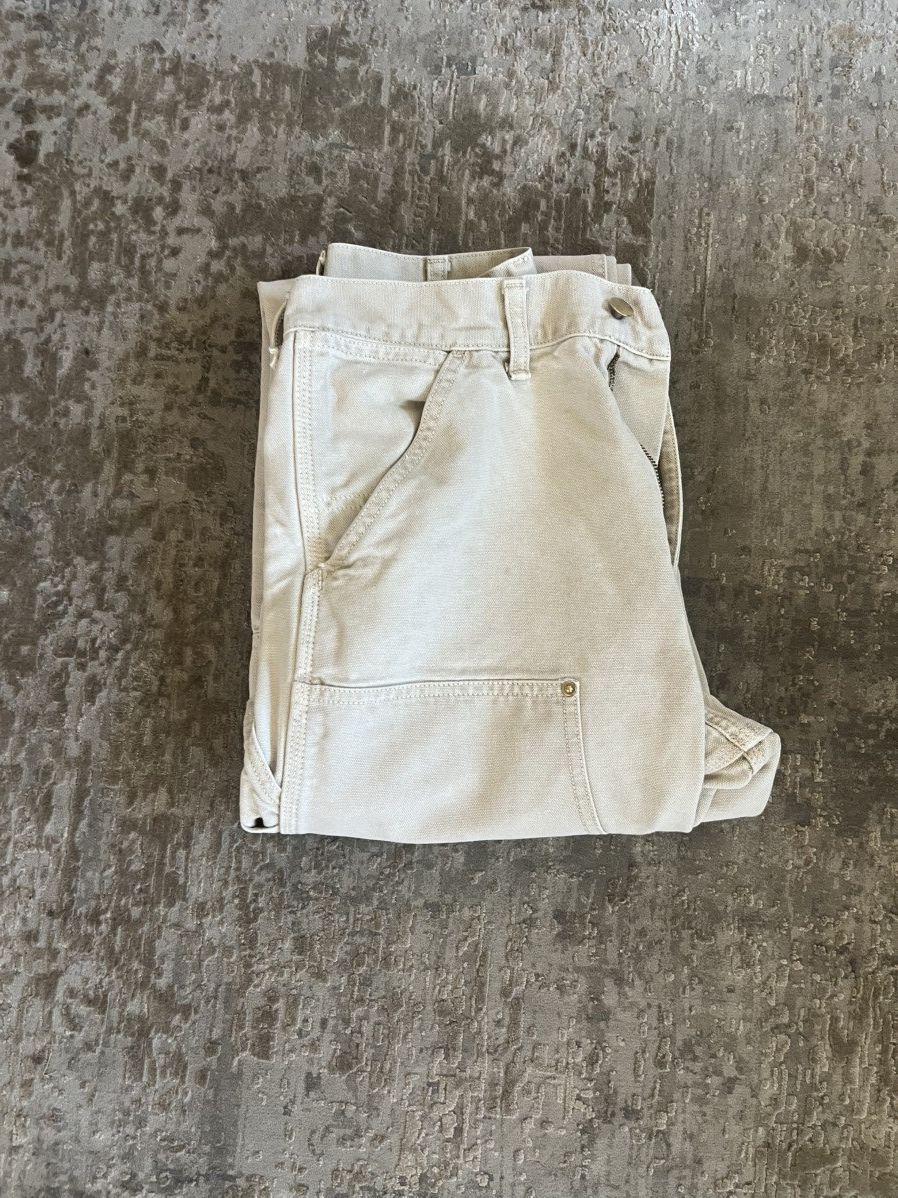Carhartt × Carhartt Wip Carhartt WIP Double Knee Pant - Stone Canvas Dusky Beige Size US 27 - 4 Thumbnail