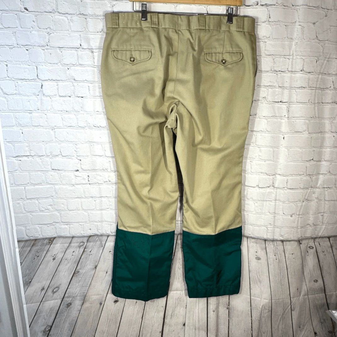 VINTAGE Stafford's 40 Khaki Reinforced Canvas Leg Field Hunt Briar Brush Pants Mens Pants Regular 40 Tan Gray Chino 32in—Mens
