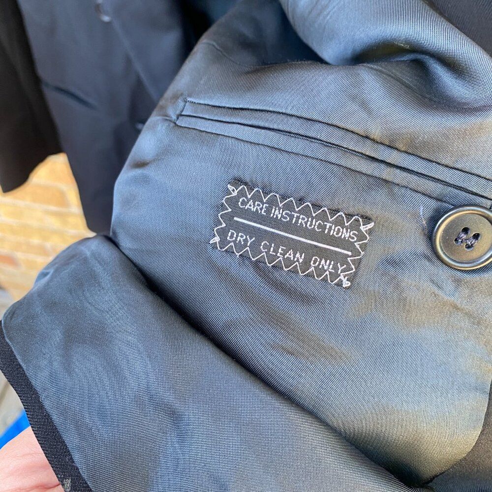 Valentino × Vintage Vintage 90s Valentino Pure Virgin Wool Jacket Black Size US M / EU 48-50 / 2 - 8 Thumbnail