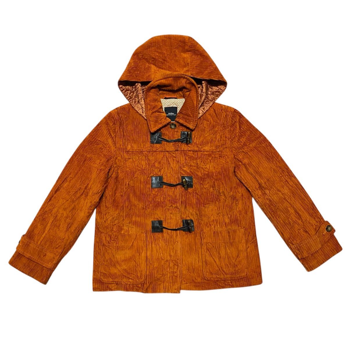 Weekend Max Mara Rare‼️🔥MaxMara Weekend Corduroy Duffle Coat Hooded Size M / US 6-8 / IT 42-44 - 1 Thumbnail