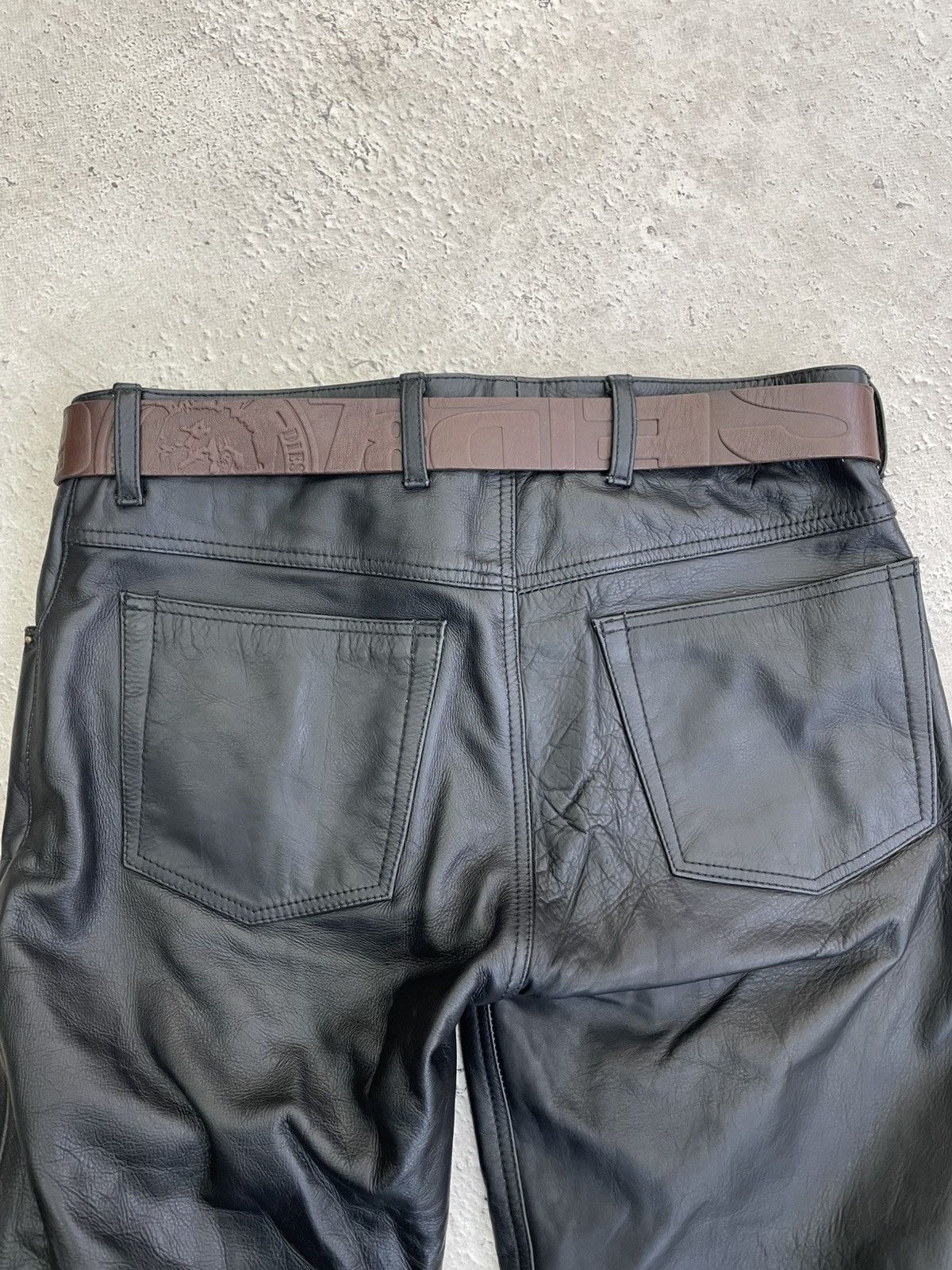 Diesel × Japanese Brand Vintage Diesel Belt Y2K Rhinestones Punk Leather japanese Size ONE SIZE - 8 Thumbnail